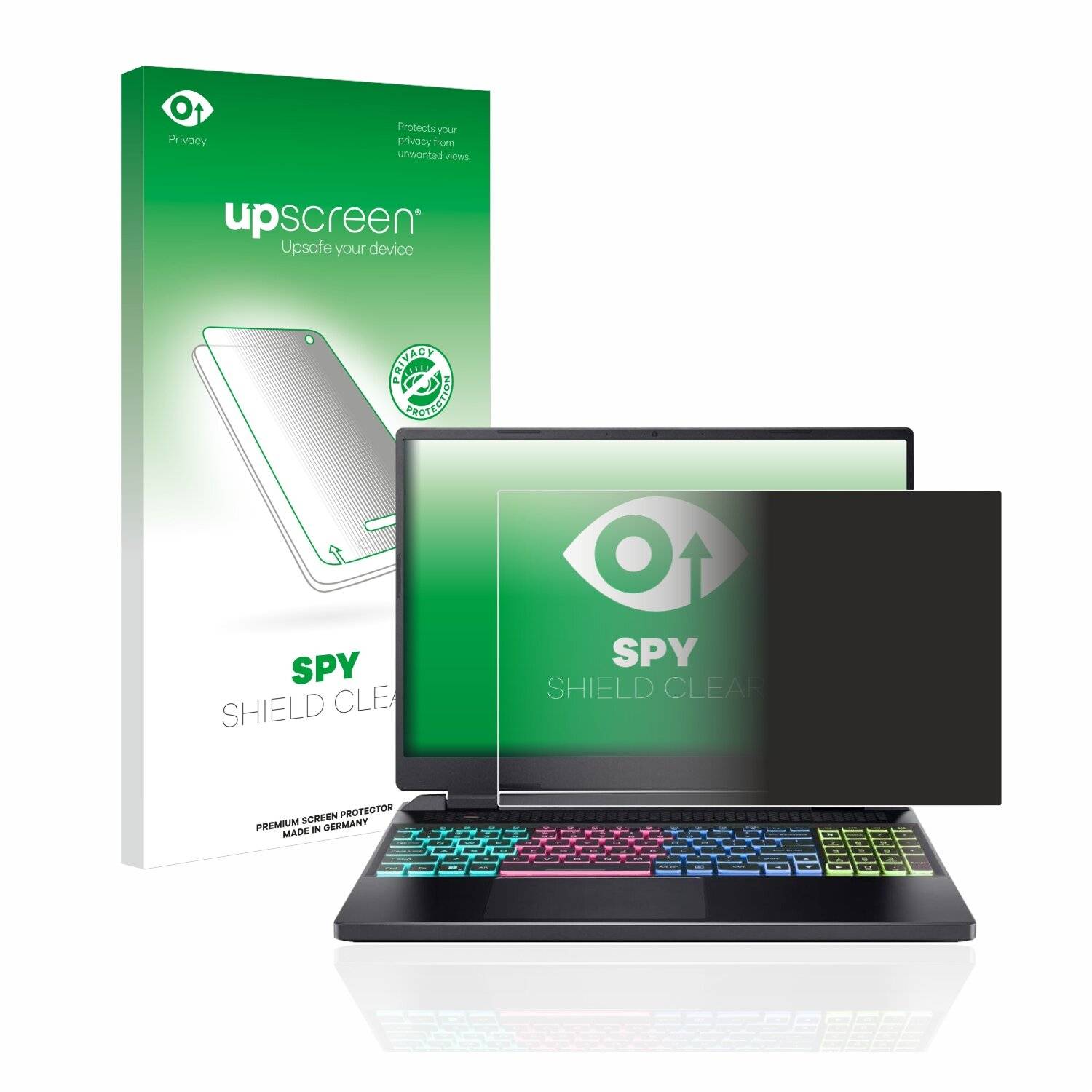upscreen Spy Shield Clear Premium Blickschutzfolie für Acer Nitro