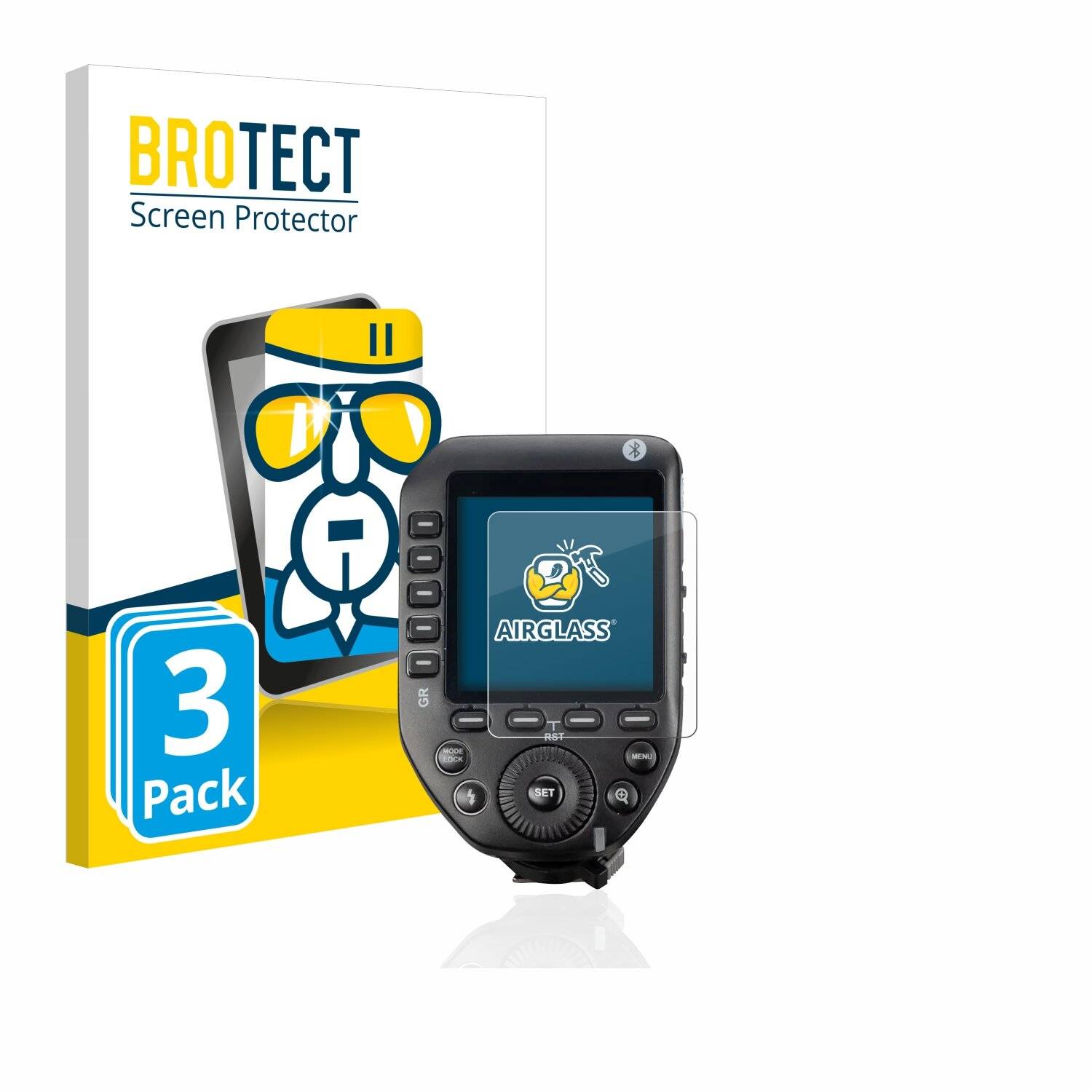 3x BROTECT AirGlass Schutzglas Folie für Godox XPro
