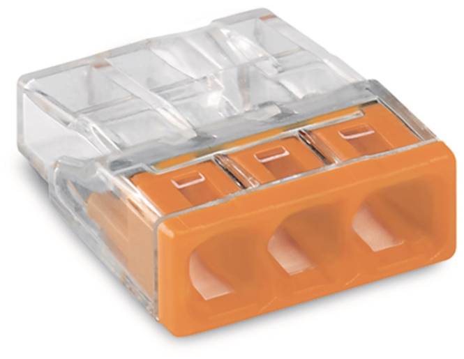 WAGO 2273-203 COMPACT-Verbindungsdosen- klemme,für eindrähtige Leiter,max.2,5mm² (Inhalt 100