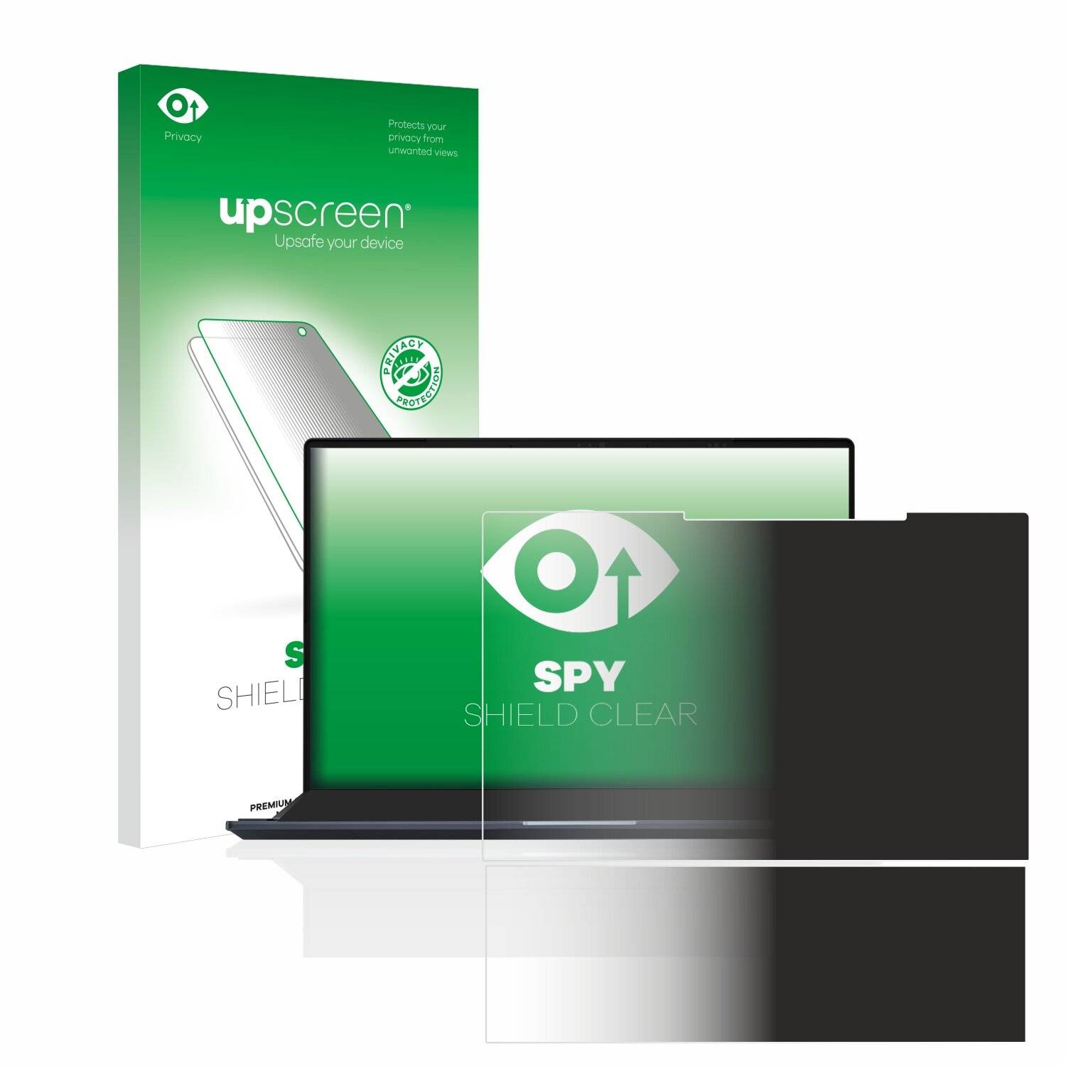 upscreen Spy Shield Clear Premium Blickschutzfolie für Asus ZenBook Pro 14 Duo