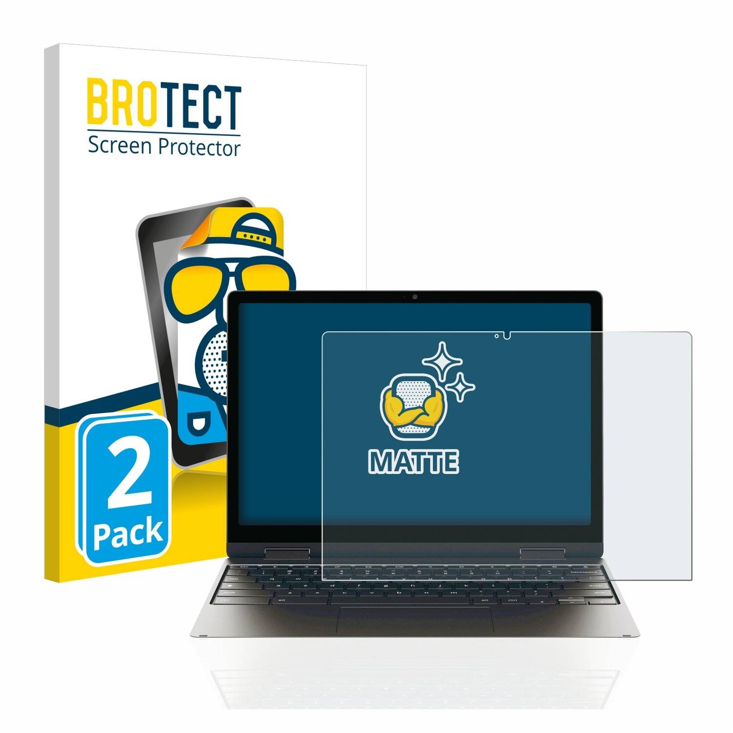 2x BROTECT Matte Displayschutzfolie für Samsung Galaxy Chromebook 2 360 - Entspiegelt,