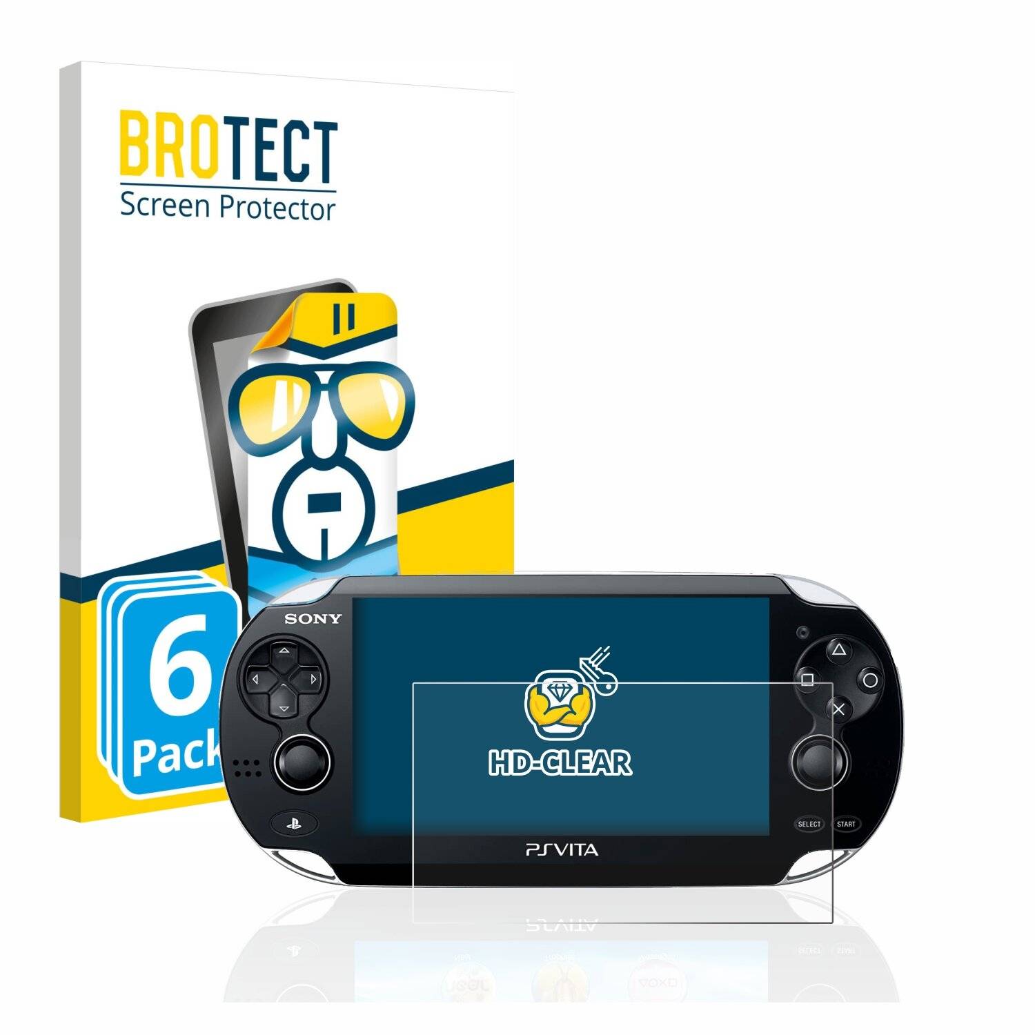 6x BROTECT HD-Clear Displayschutzfolie für Sony Playstation PS