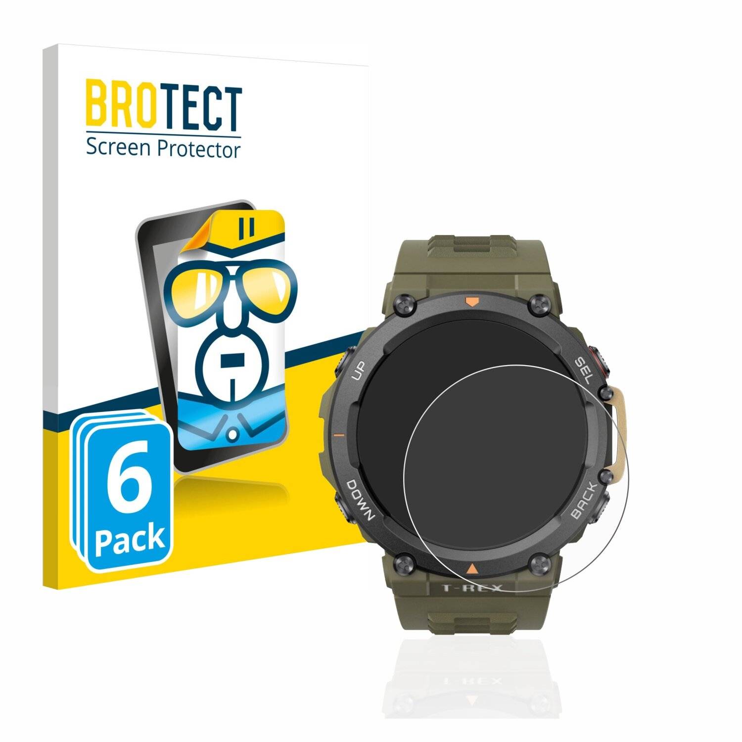 6x BROTECT HD-Clear Displayschutzfolie für Huami Amazfit T-Rex