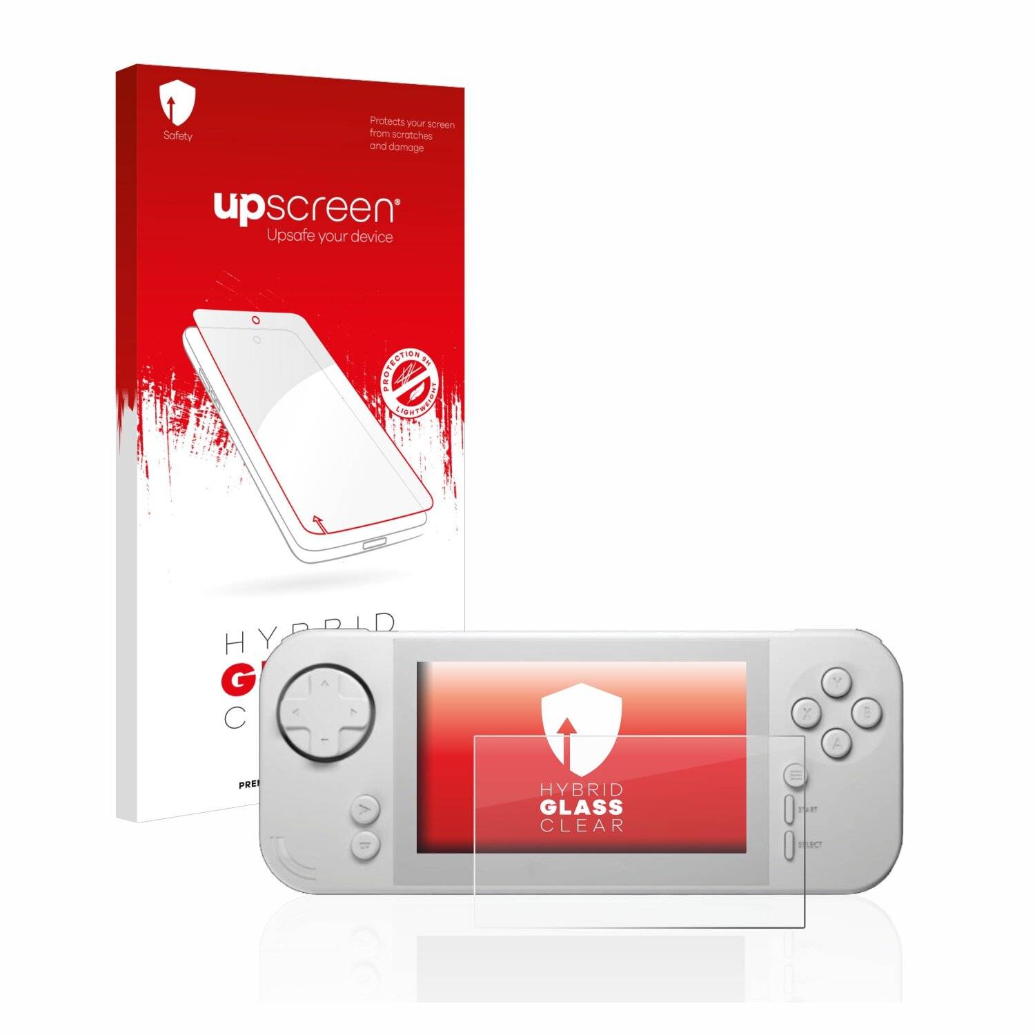 upscreen Hybrid Glass Clear Premium Schutzglas Folie für Blaze Evercade