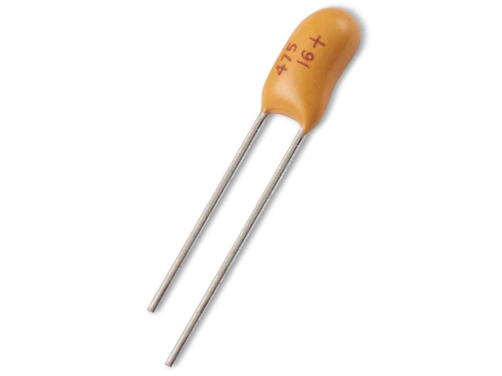 SUNTAN Tantal-Elko 10µF, 16V, radial, RM 2.54, TS19001C100MSB0A0R