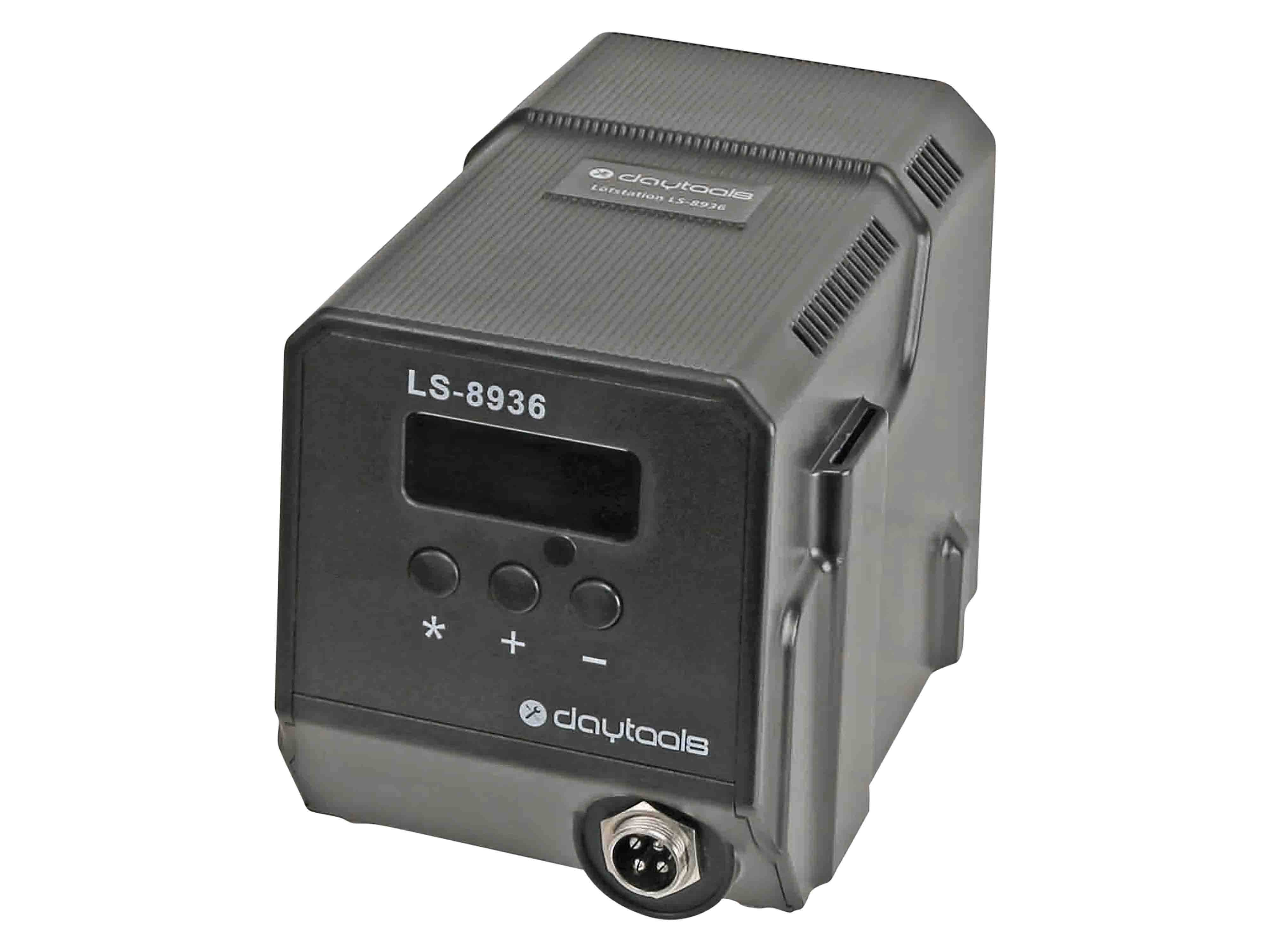 Ein schwarzes industrielles elektronisches Gerät mit der Bezeichnung „LS-8936