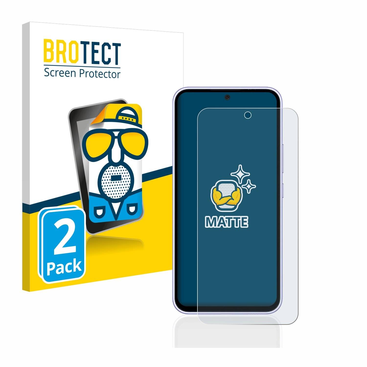 2x BROTECT Matte Displayschutzfolie für Samsung Galaxy A54 5G - Entspiegelt,