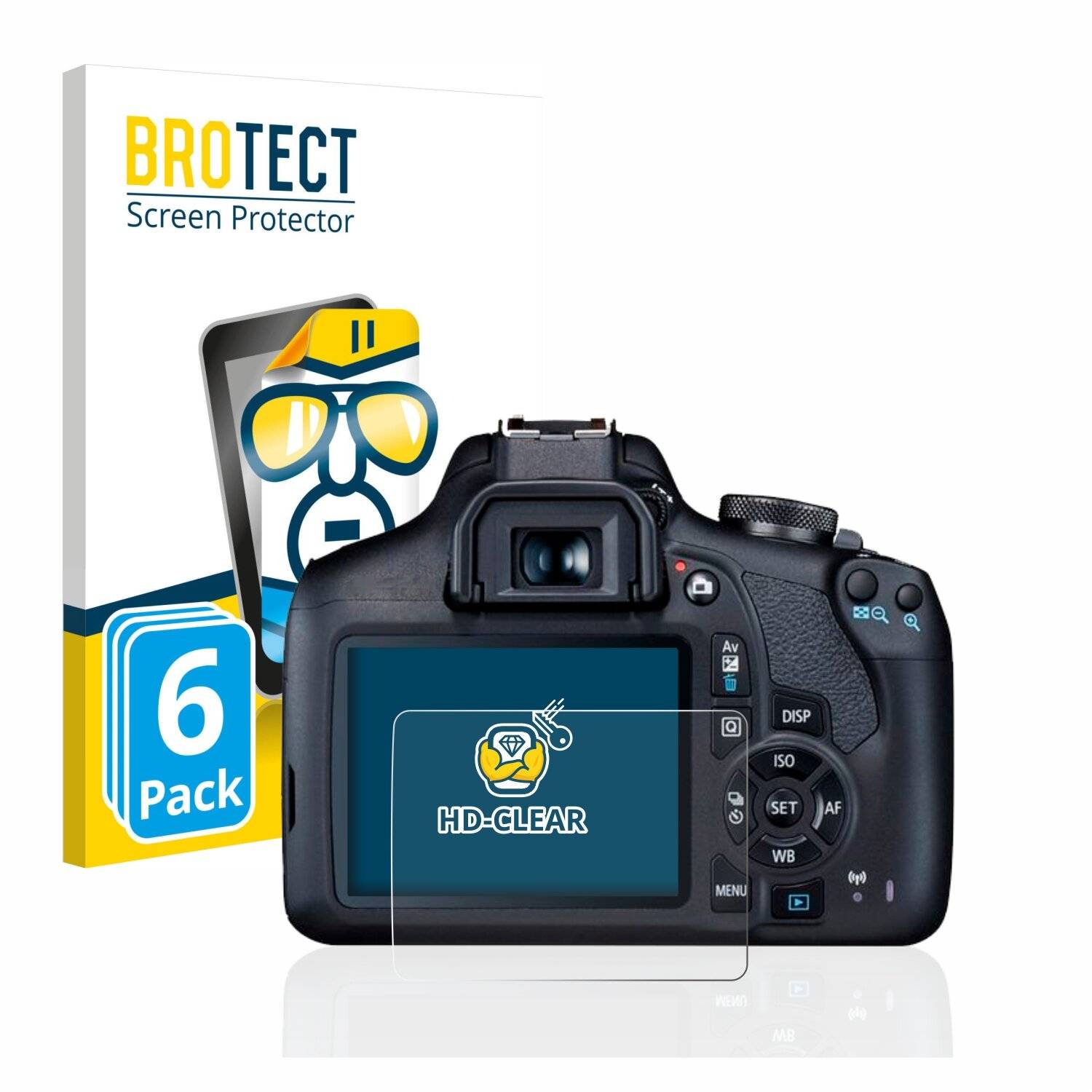 6x BROTECT HD-Clear Displayschutzfolie für Canon EOS
