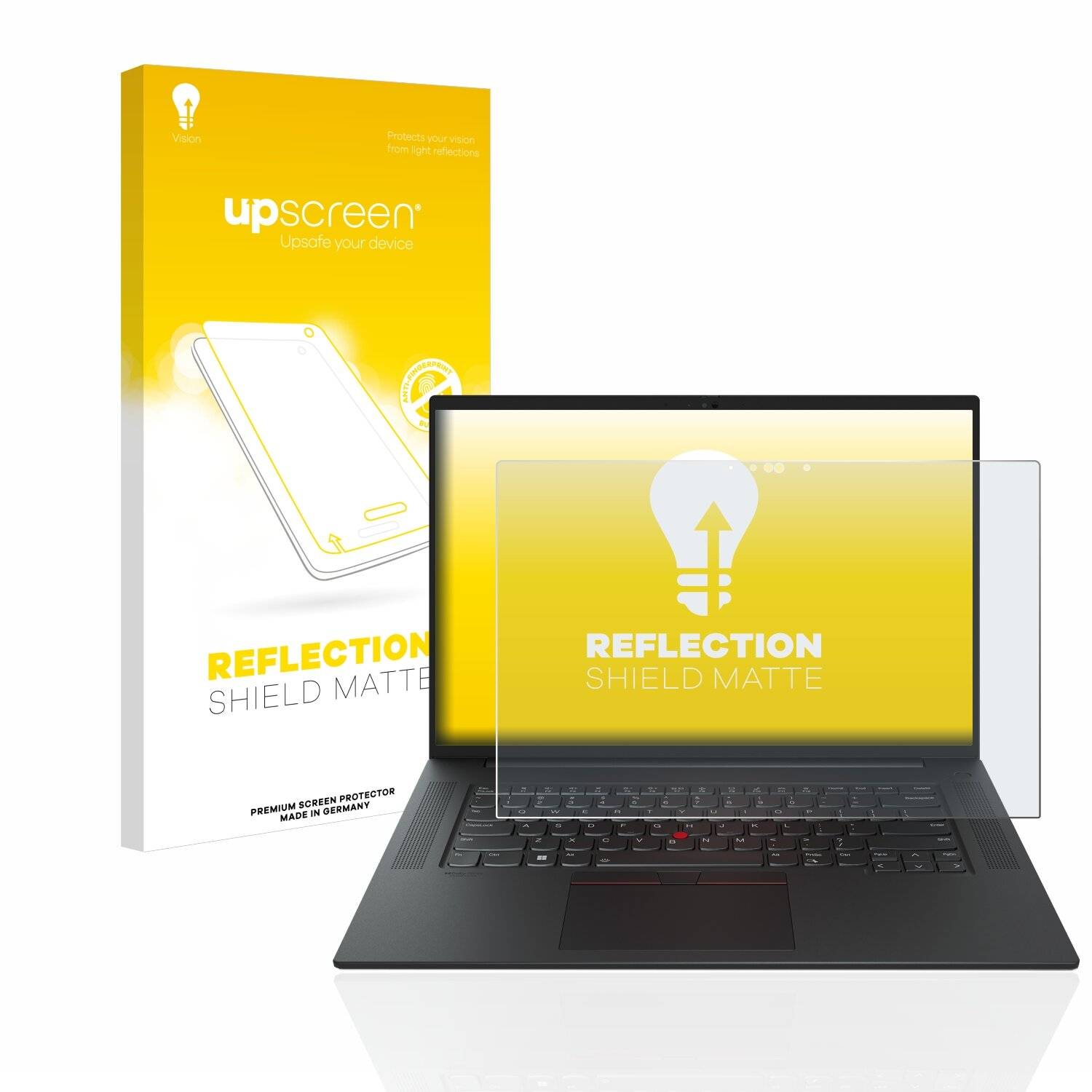 upscreen Reflection Shield Matte Premium Displayschutzfolie für Lenovo ThinkPad P1 Gen 5 16