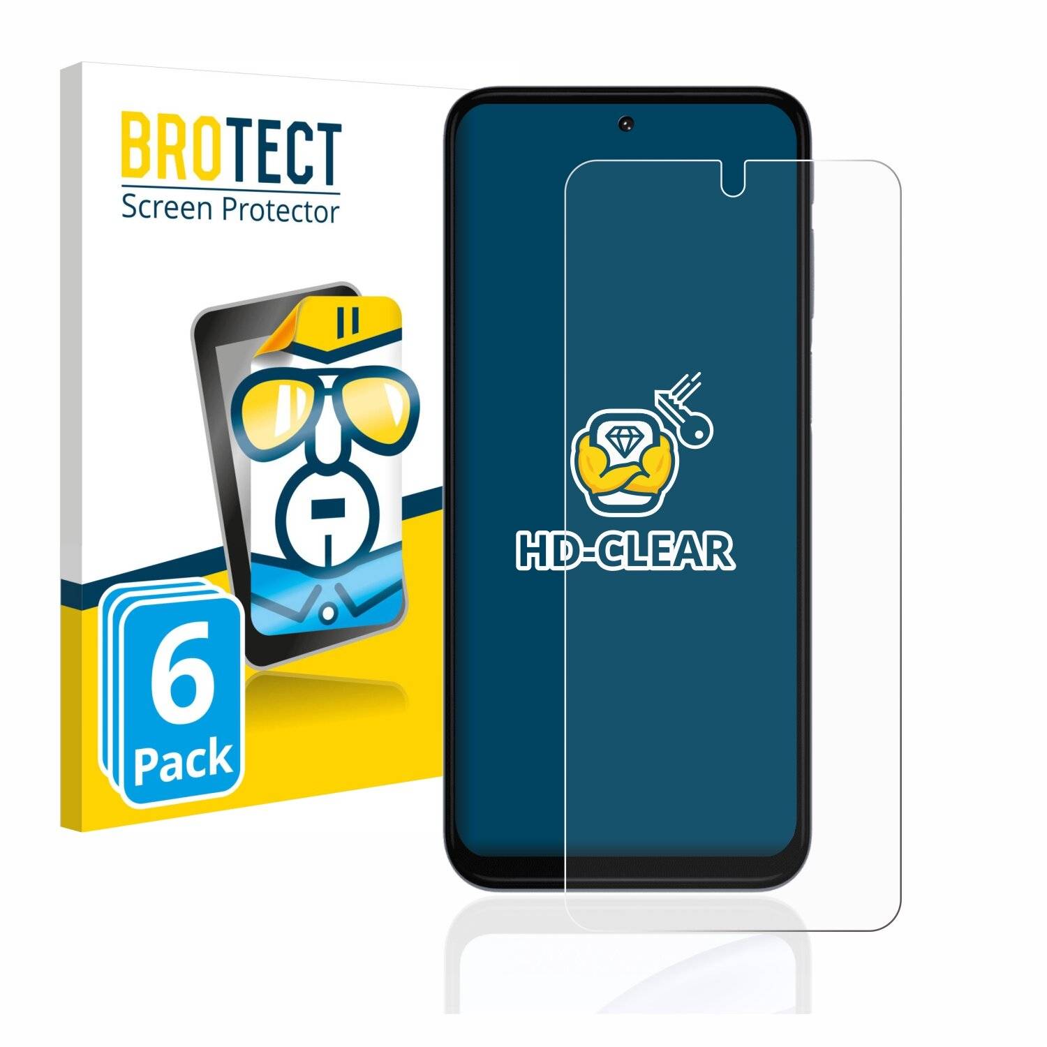 6x BROTECT HD-Clear Displayschutzfolie für Motorola Moto
