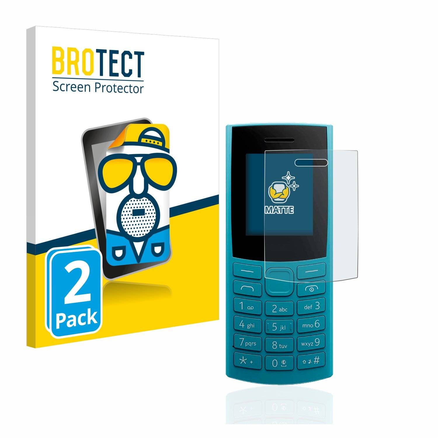2x BROTECT Matte Displayschutzfolie für Nokia 105 4G (2023) - Entspiegelt,