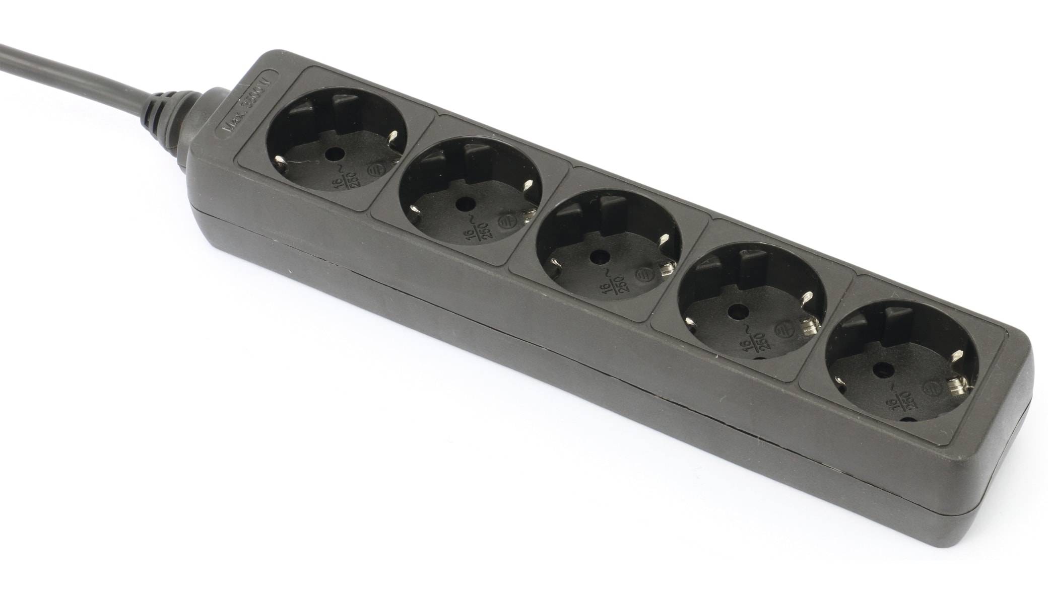 DAYHOME Steckdosenleiste SL-5/S/KS, 5-fach, schwarz