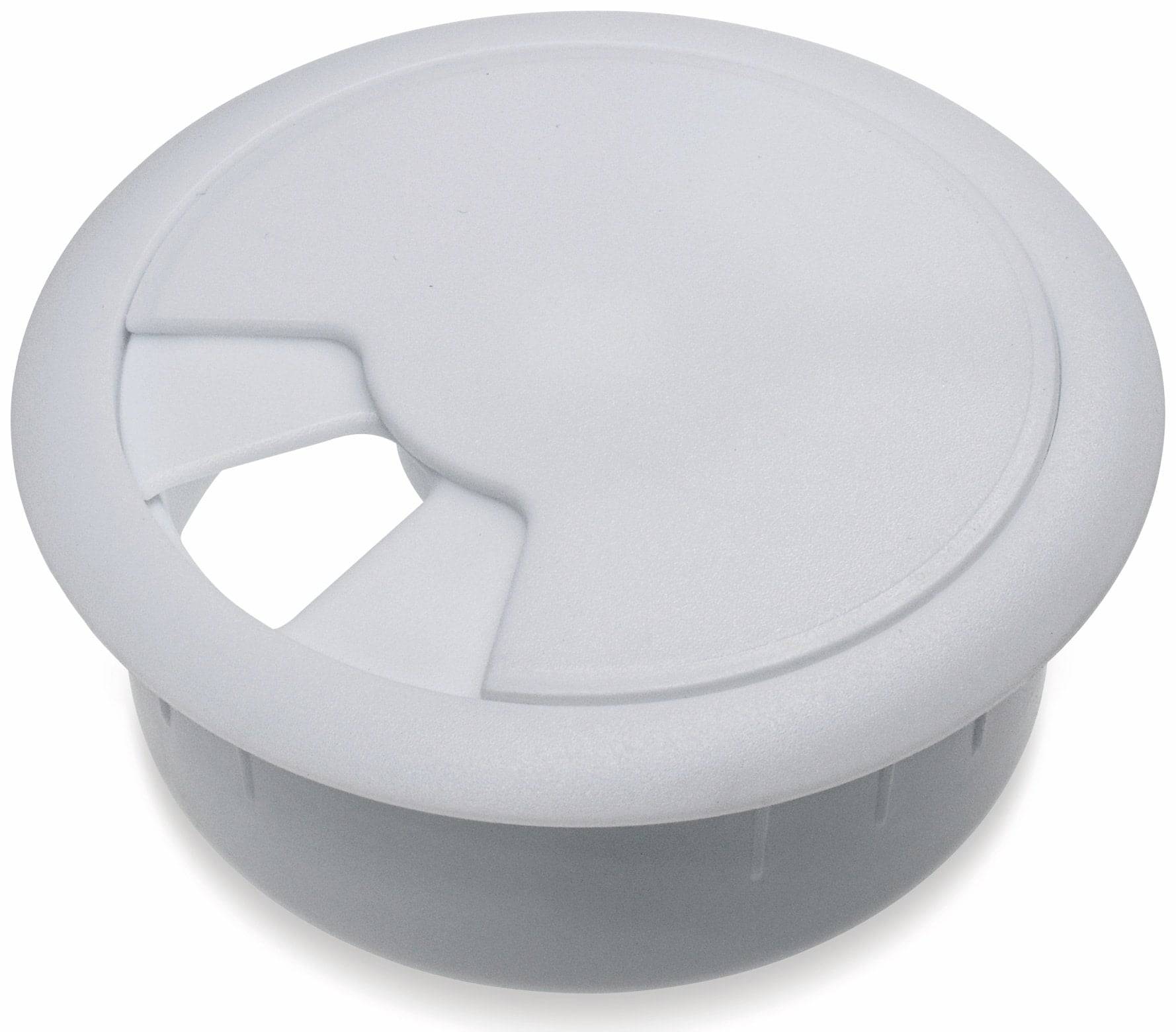 Kabeldurchführung für Arbeitsplatten, weiß, 60 mm, ABS
