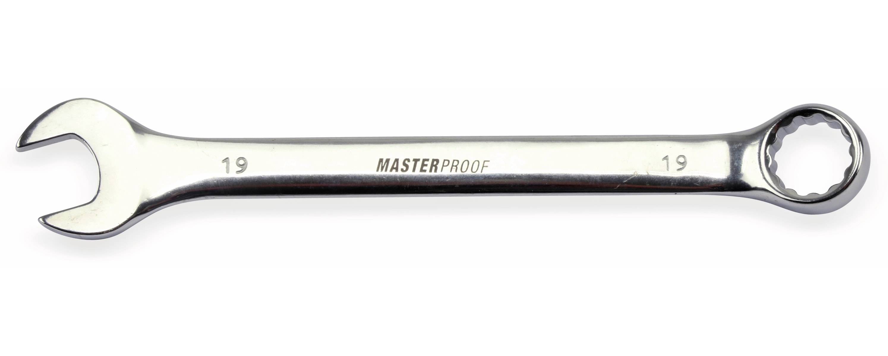 MASTERPROOF Gabel-Ringschlüssel, 19 mm