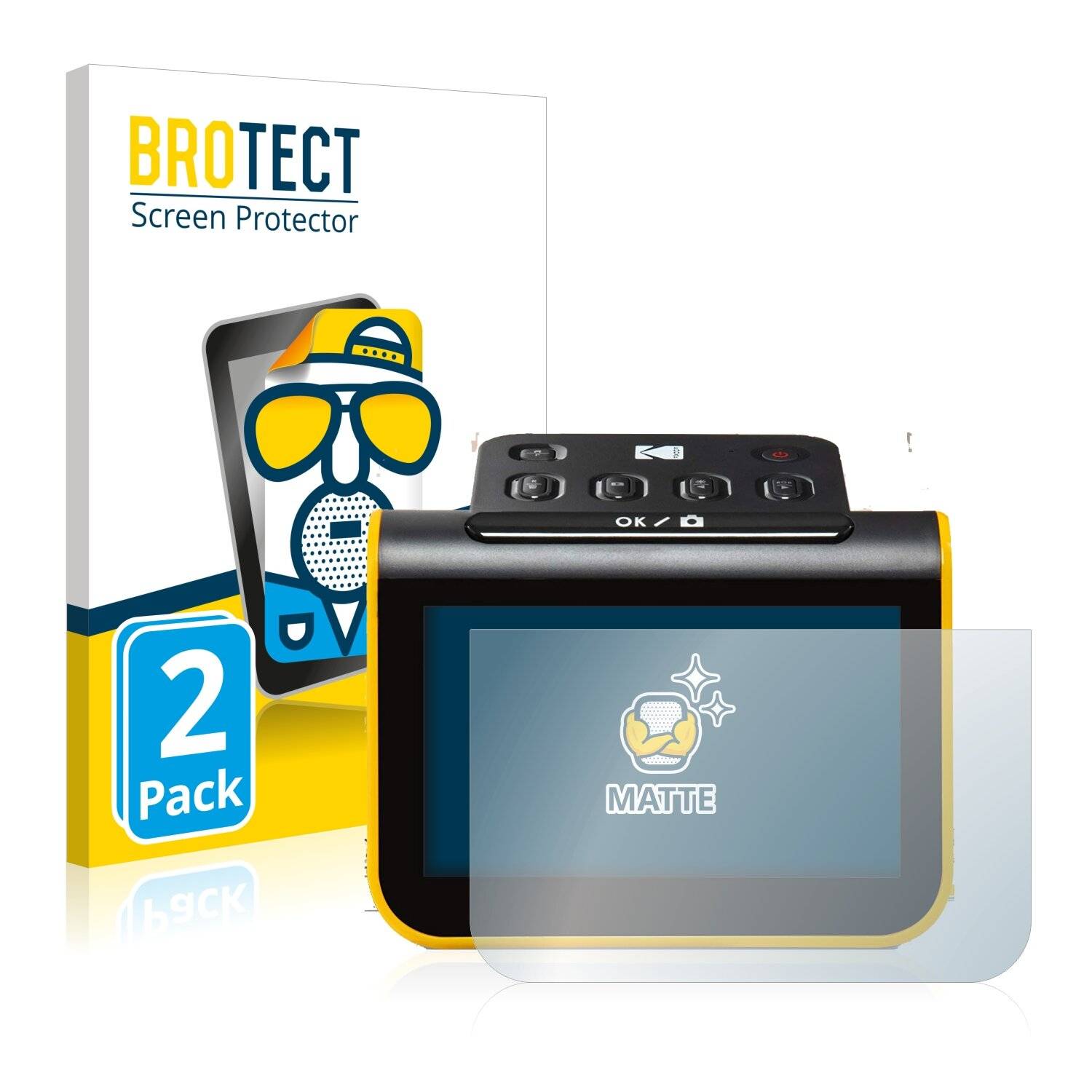 2x BROTECT Matte Displayschutzfolie für Kodak Slide N SCAN Film - Entspiegelt,