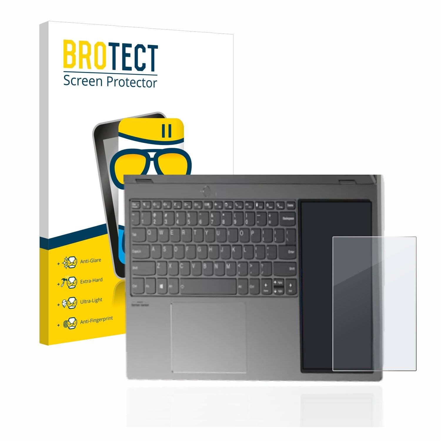 BROTECT AirGlass Matte Schutzglas Folie für Lenovo ThinkBook Plus Gen 3 (Unteres