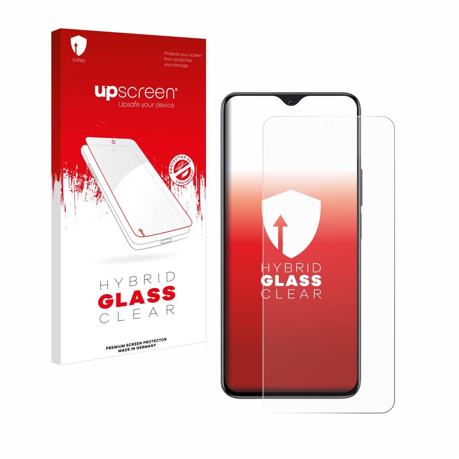 upscreen Hybrid Glass Clear Premium Schutzglas Folie für Honor
