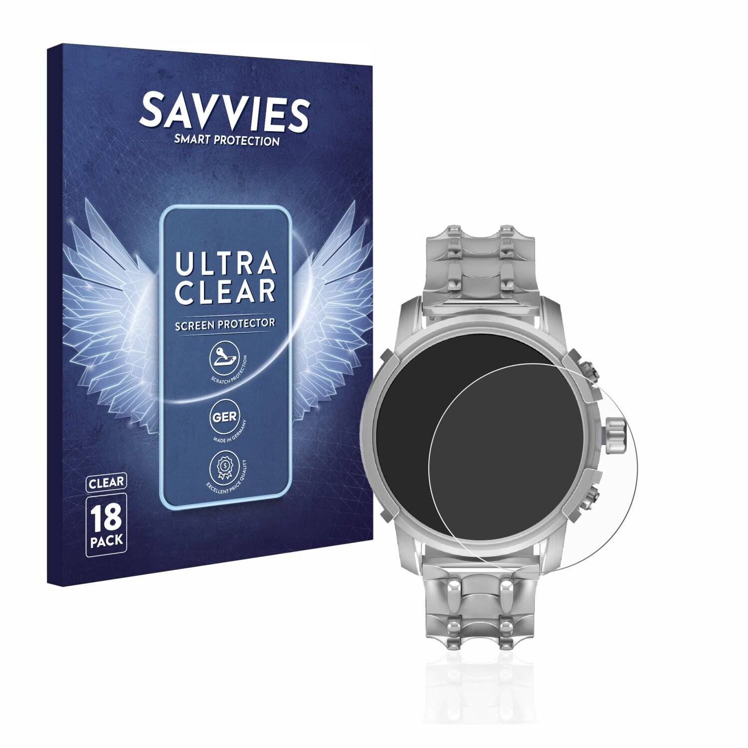 18x Savvies SU75 Displayschutzfolie für Diesel Griffed (45,5
