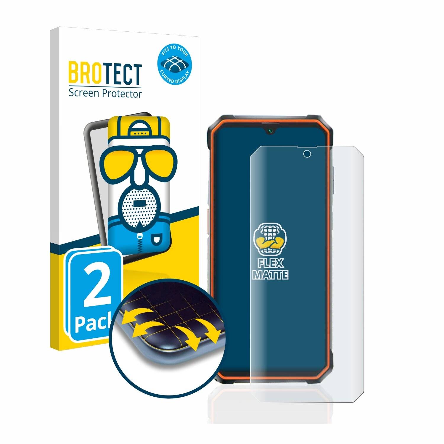 2x BROTECT Flex Matte Full-Cover Displayschutzfolie für Blackview