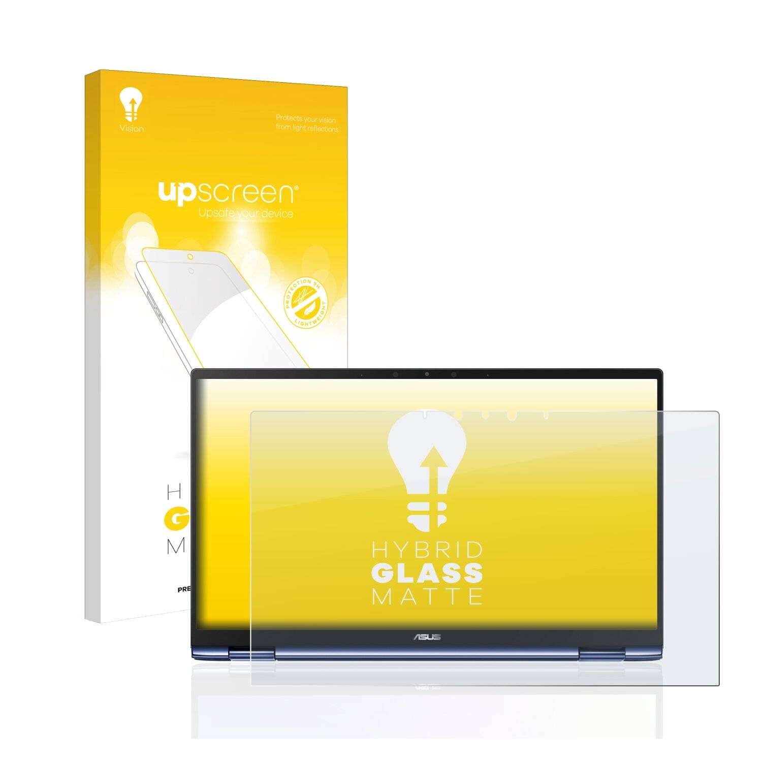 upscreen Hybrid Glass Matte Premium Schutzglas Folie für Asus ZenBook Flip 13 UX362FA