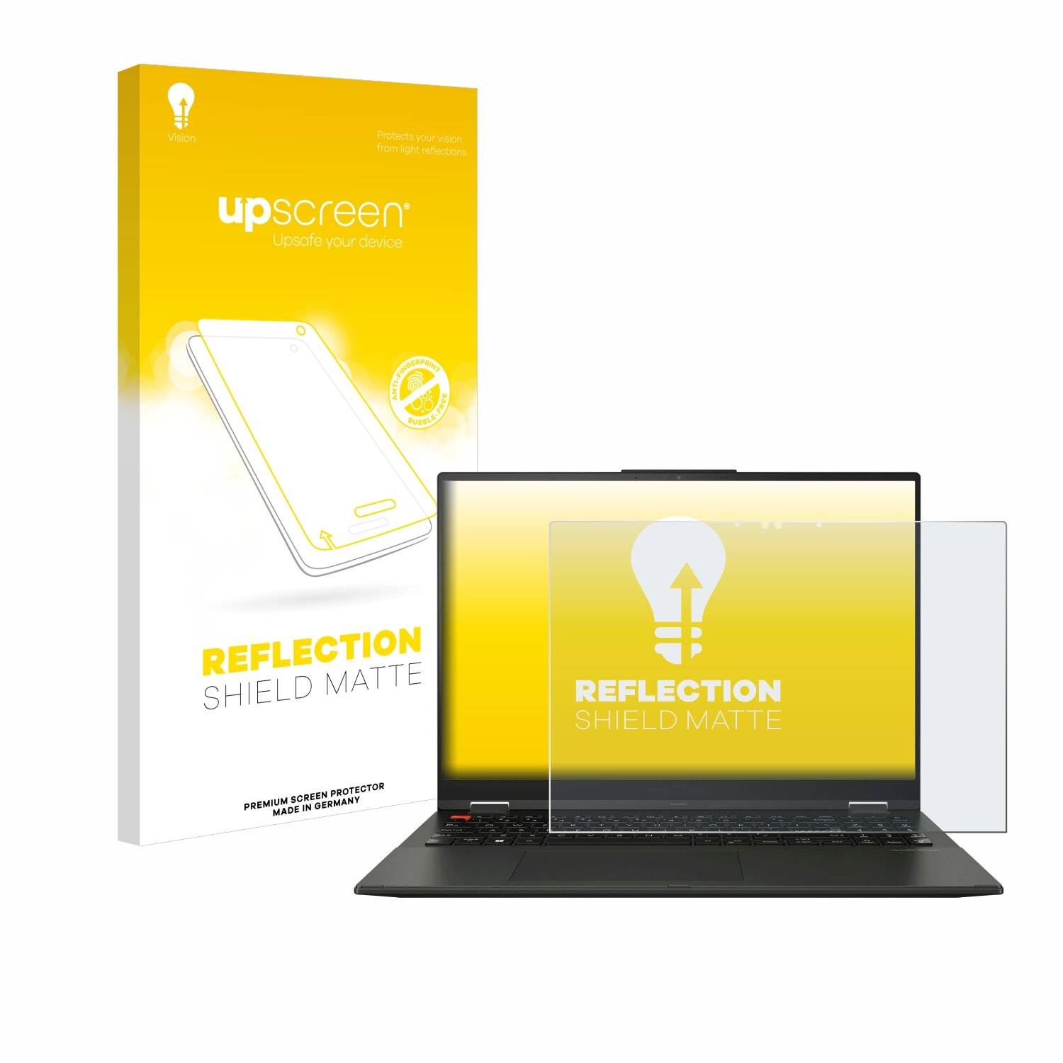 upscreen Reflection Shield Matte Premium Displayschutzfolie für Asus Vivobook S 16 Flip