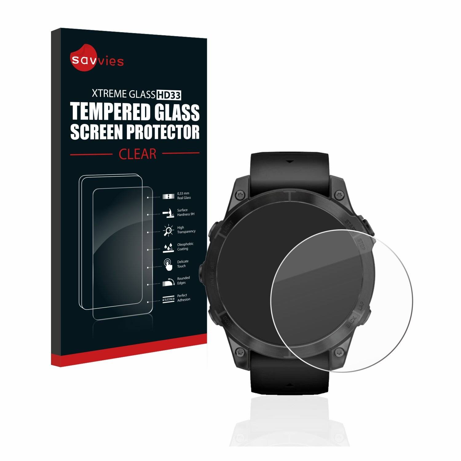 Savvies HD33 Clear Schutzglas für Garmin Epix Pro (Gen 2) (47