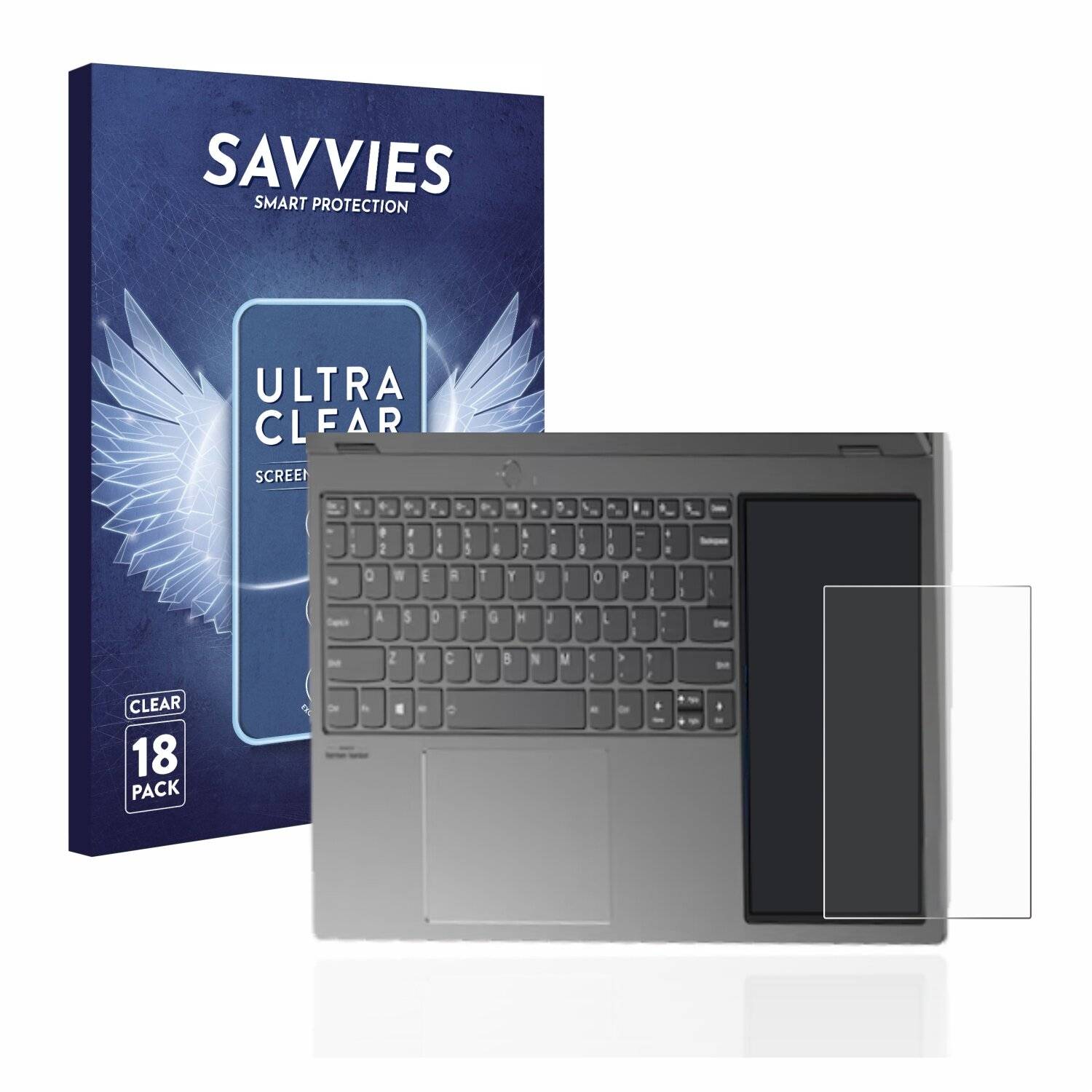 18x Savvies SU75 Displayschutzfolie für Lenovo ThinkBook Plus Gen 3 (Unteres