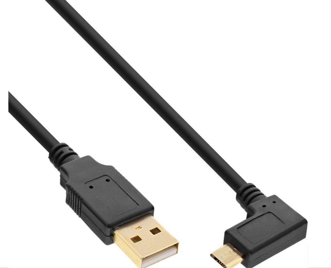 Micro-USB-Kabel, Schwarz, 0,5 m USB A - Micro-USB B 5P