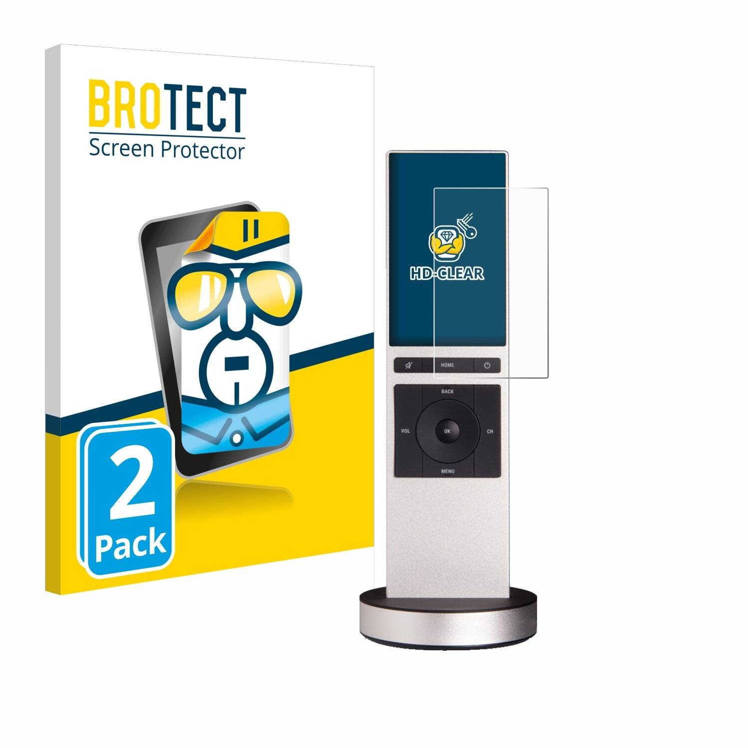 2x BROTECT HD-Clear Displayschutzfolie für Control 4 Neeo Remote