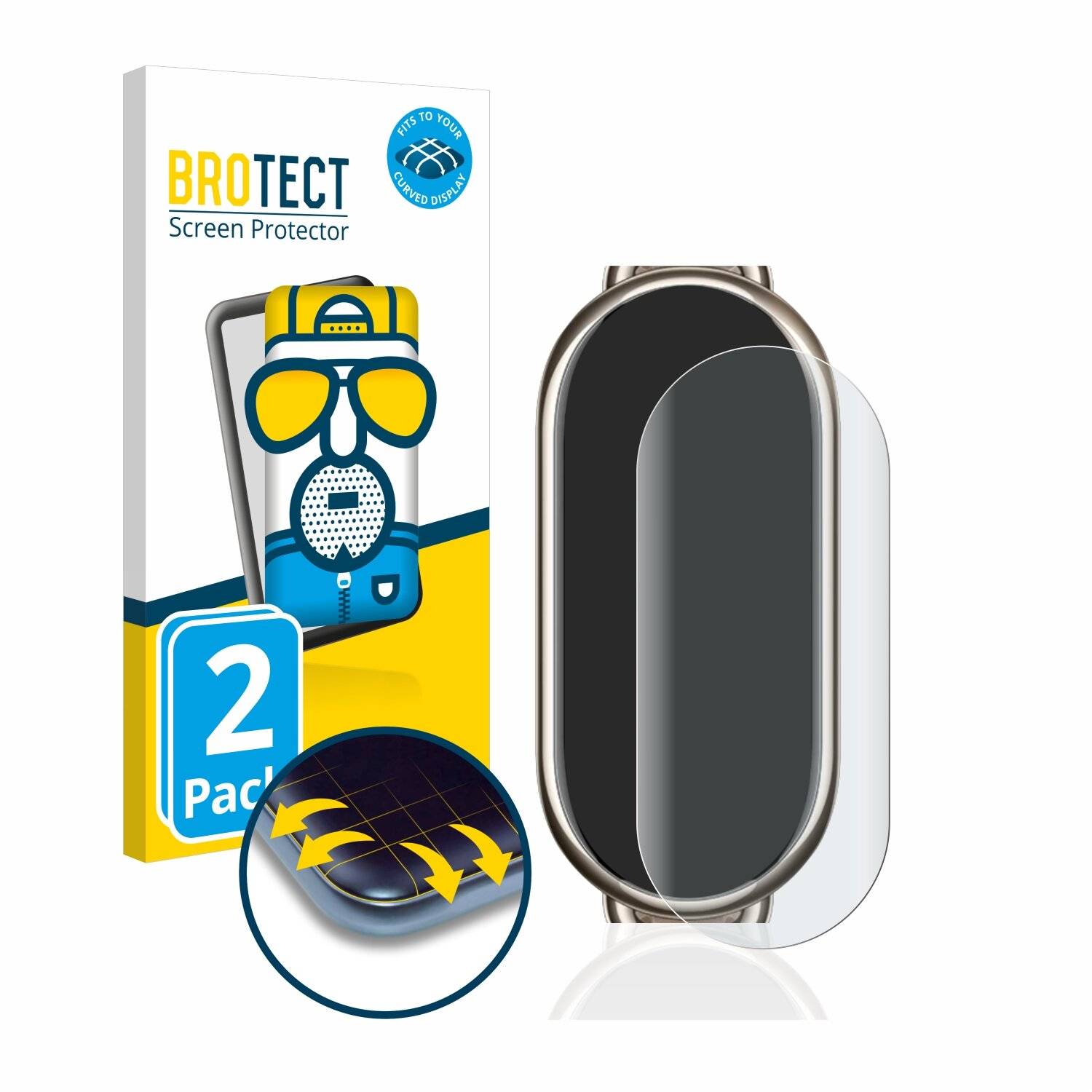 2x BROTECT Flex Matte Full-Cover Displayschutzfolie für Xiaomi Mi Band