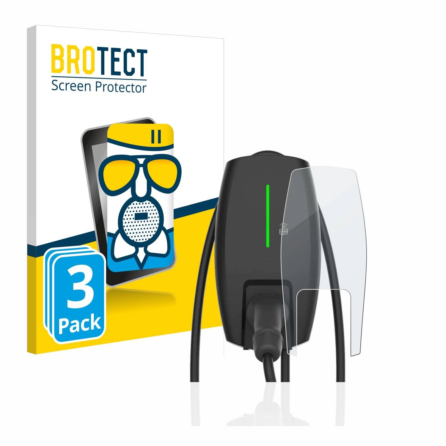 3x BROTECT AirGlass Matte Schutzglas Folie für Autoaid Intelligent Wallbox 11