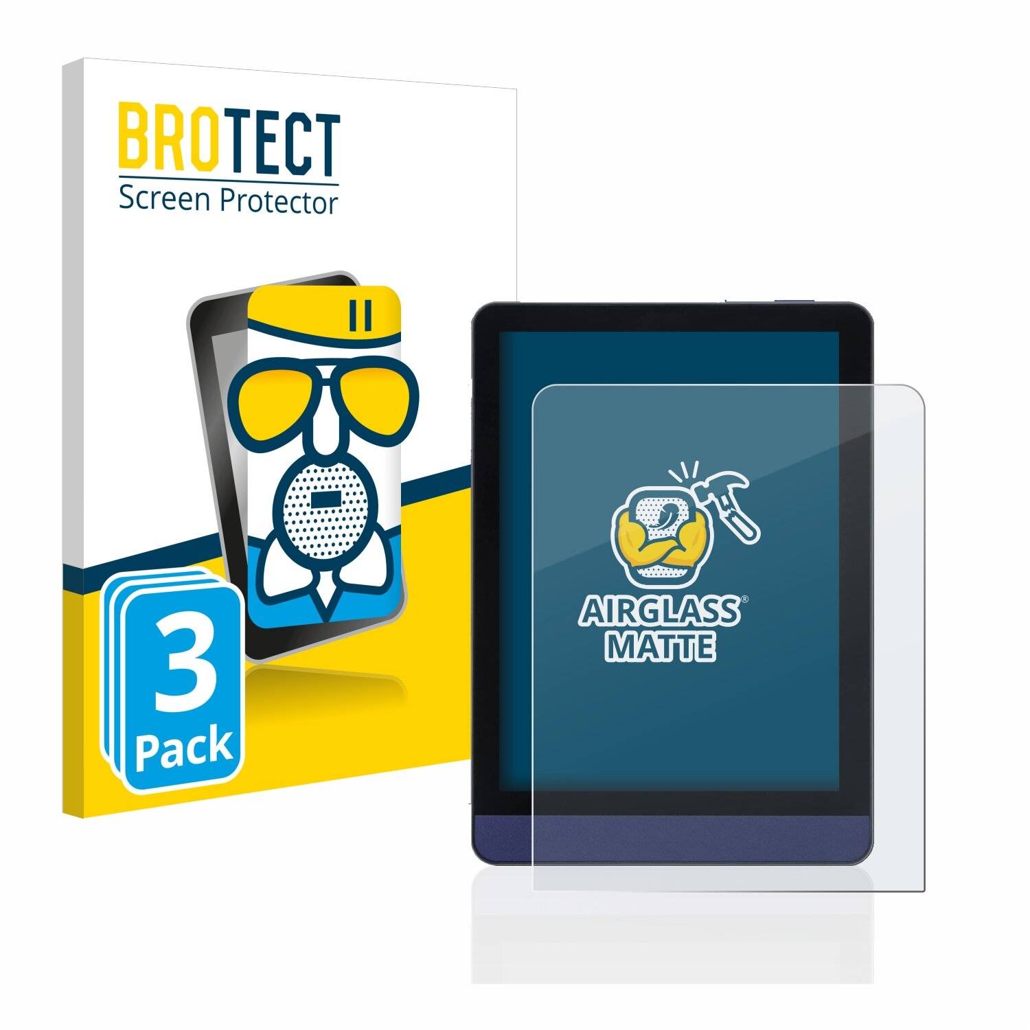 3x BROTECT AirGlass Matte Schutzglas Folie für Meebook