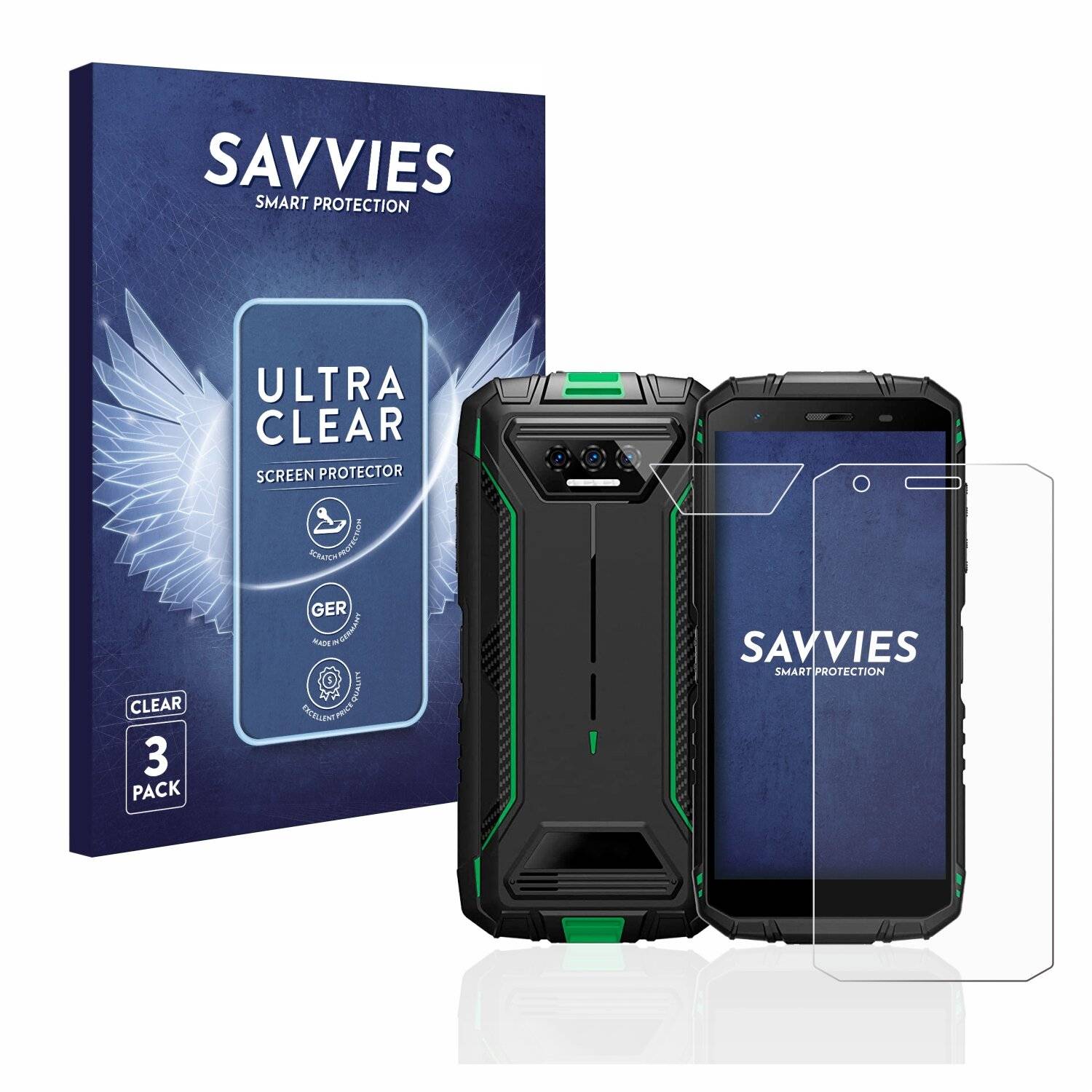 6x Savvies SU75 Displayschutzfolie für Doogee S41 Pro
