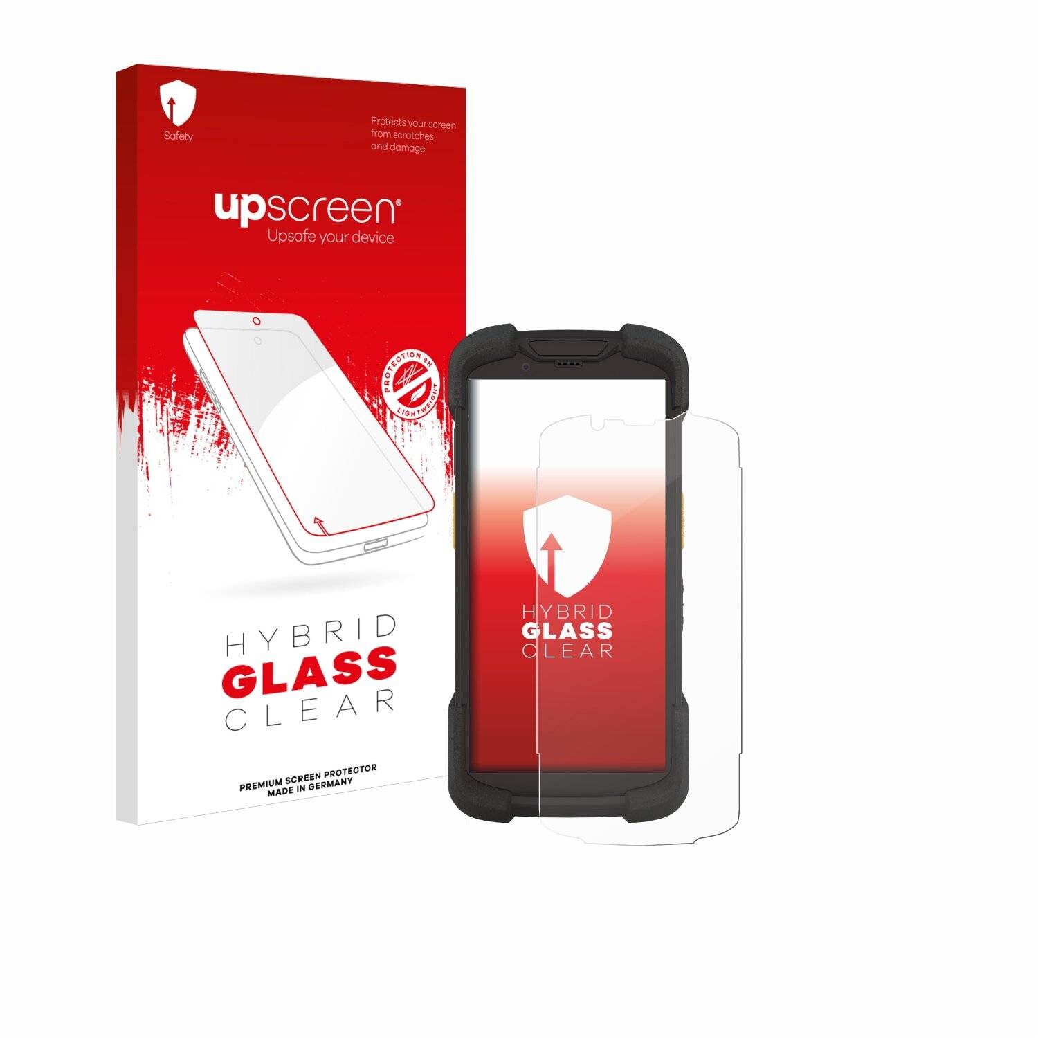 upscreen Hybrid Glass Clear Premium Schutzglas Folie für Zebra