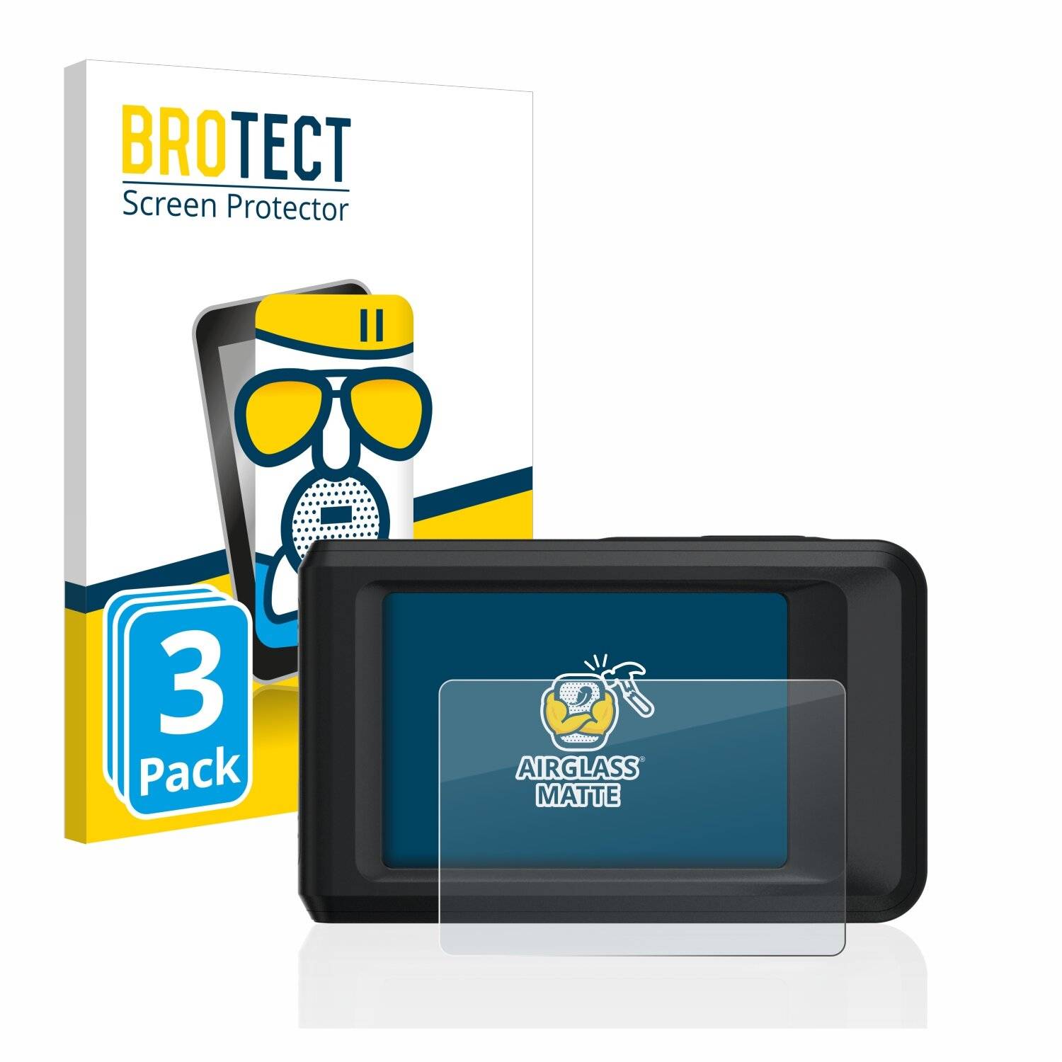 3x BROTECT AirGlass Matte Schutzglas Folie für Hikmicro Pocket