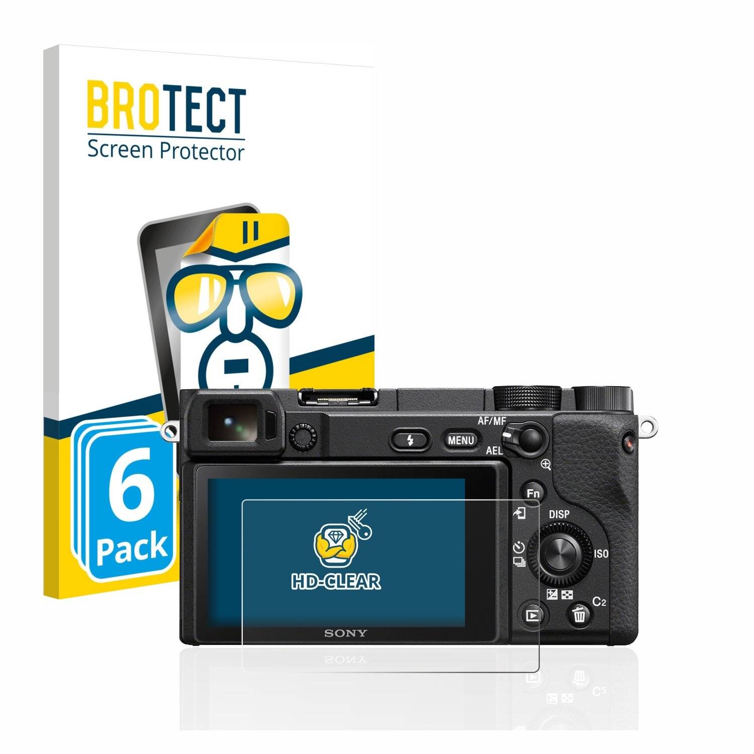 6x BROTECT HD-Clear Displayschutzfolie für Sony Alpha