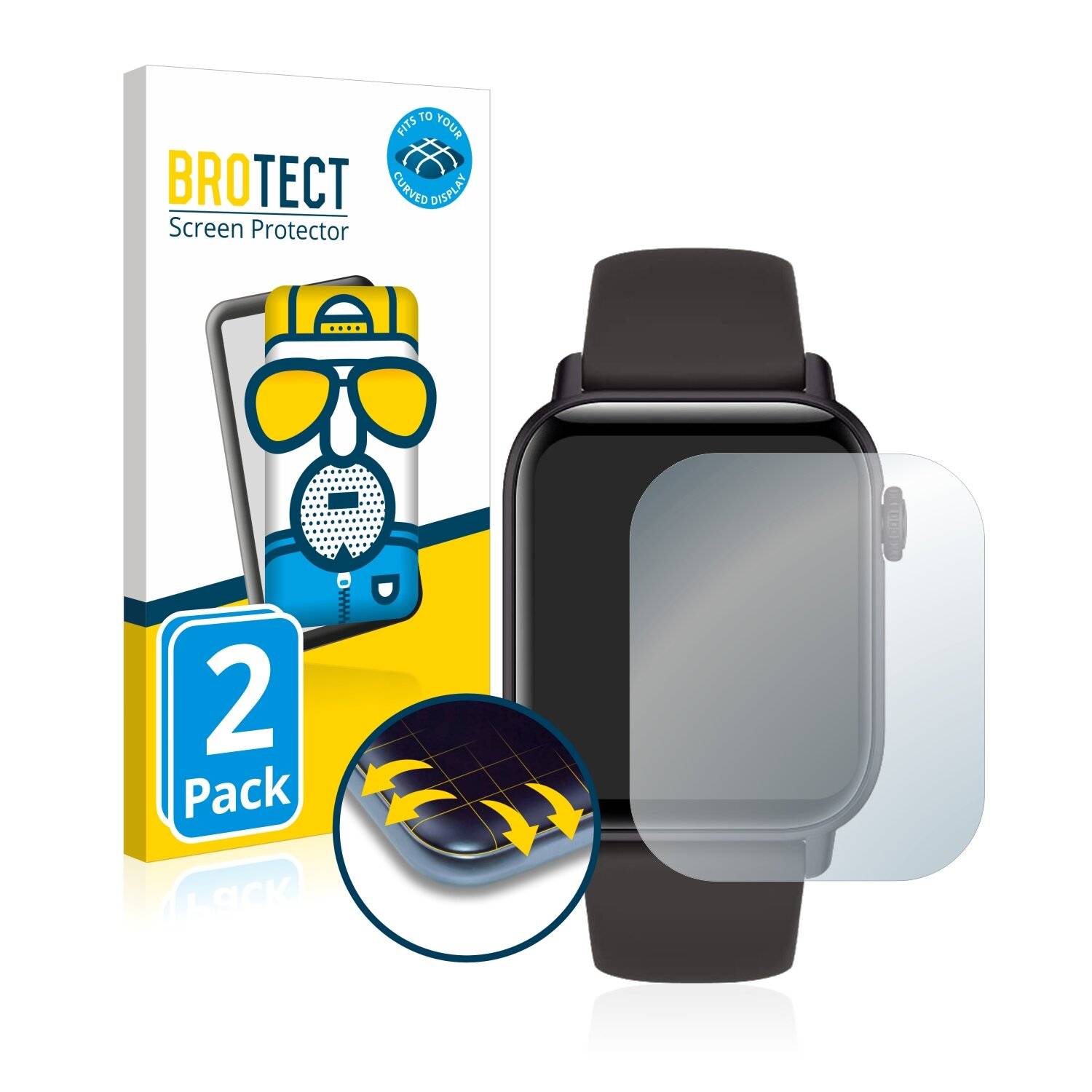 2x BROTECT Flex Matte Full-Cover Displayschutzfolie für ASWEE