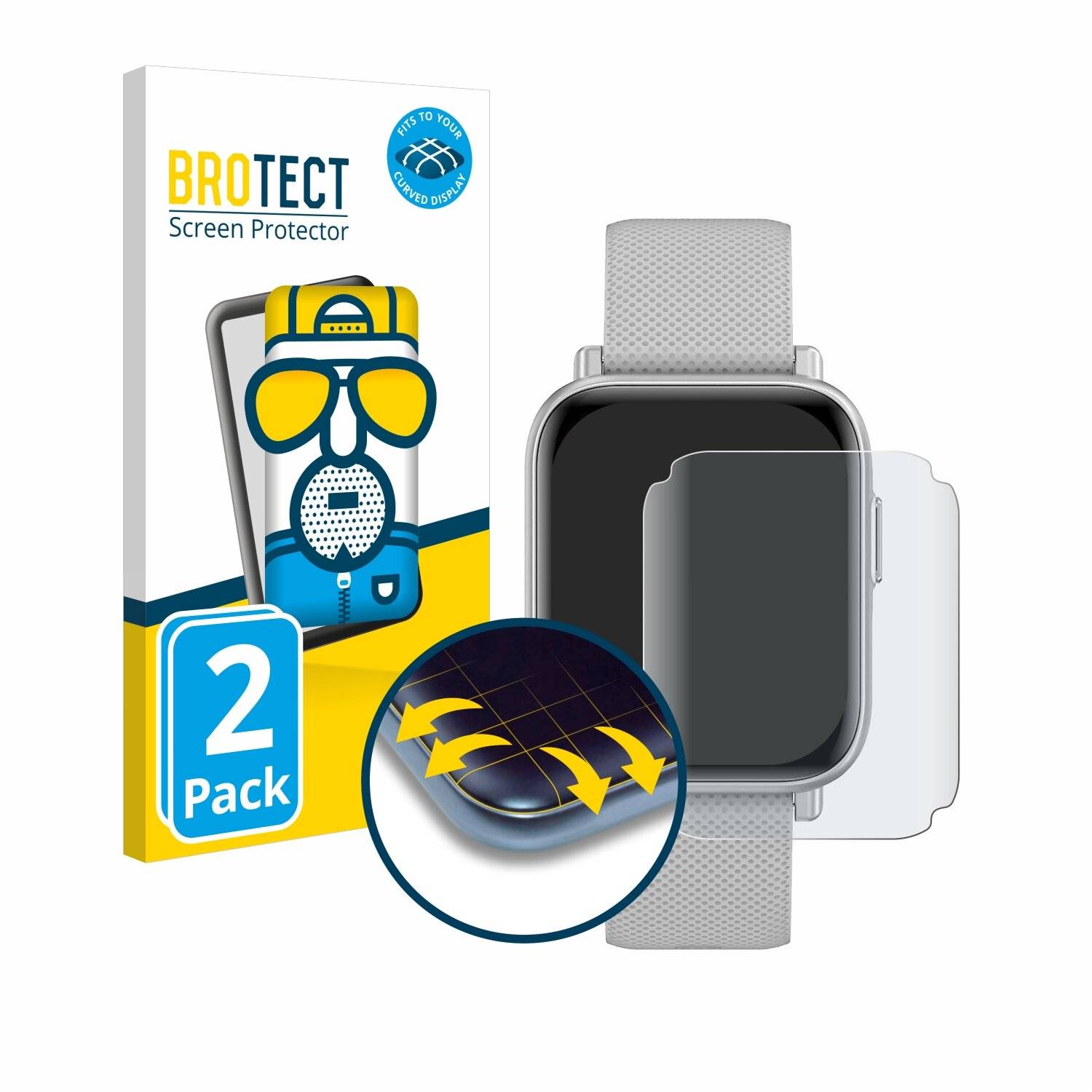2x BROTECT Flex Matte Full-Cover Displayschutzfolie für Motivo