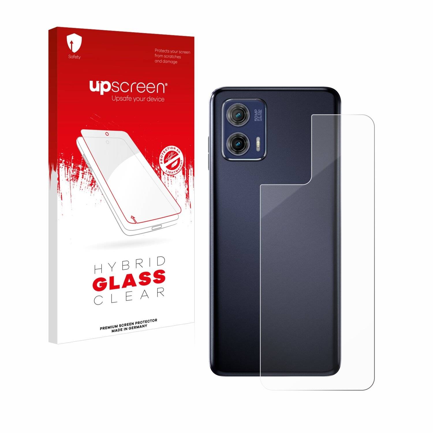 upscreen Hybrid Glass Clear Premium Schutzglas Folie für Motorola Moto G73 5G