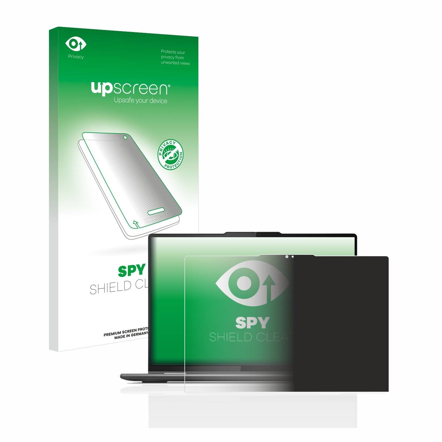 upscreen Spy Shield Clear Premium Blickschutzfolie für Lenovo Yoga 7i Gen 8
