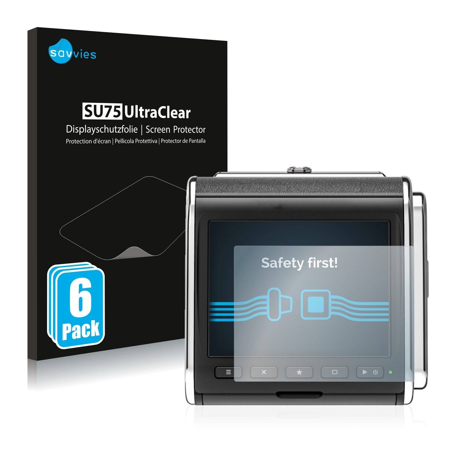 6x Savvies SU75 Displayschutzfolie für Hasselblad CFV II-1 50C 907X SPECIAL