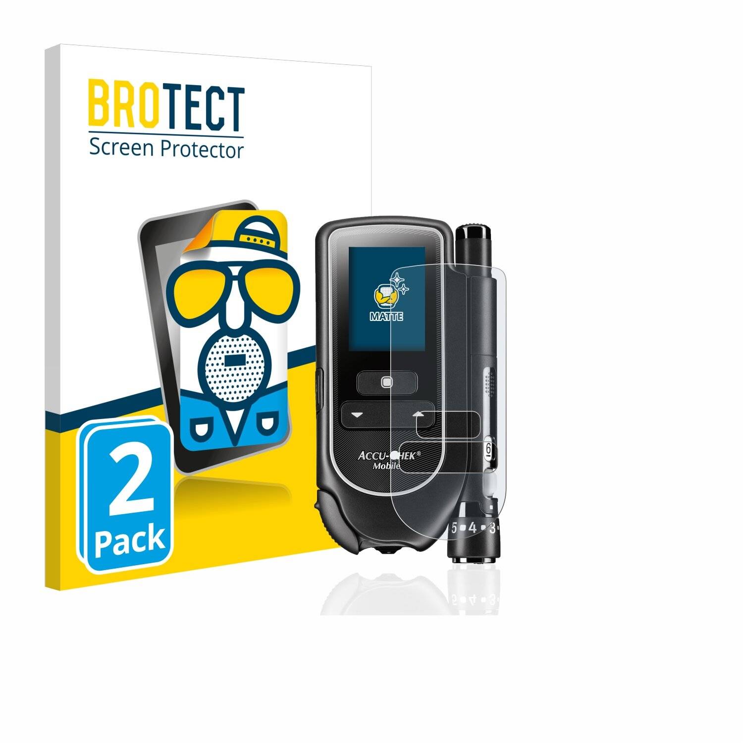 2x BROTECT Matte Displayschutzfolie für Accu-Chek Mobile ) - Entspiegelt,