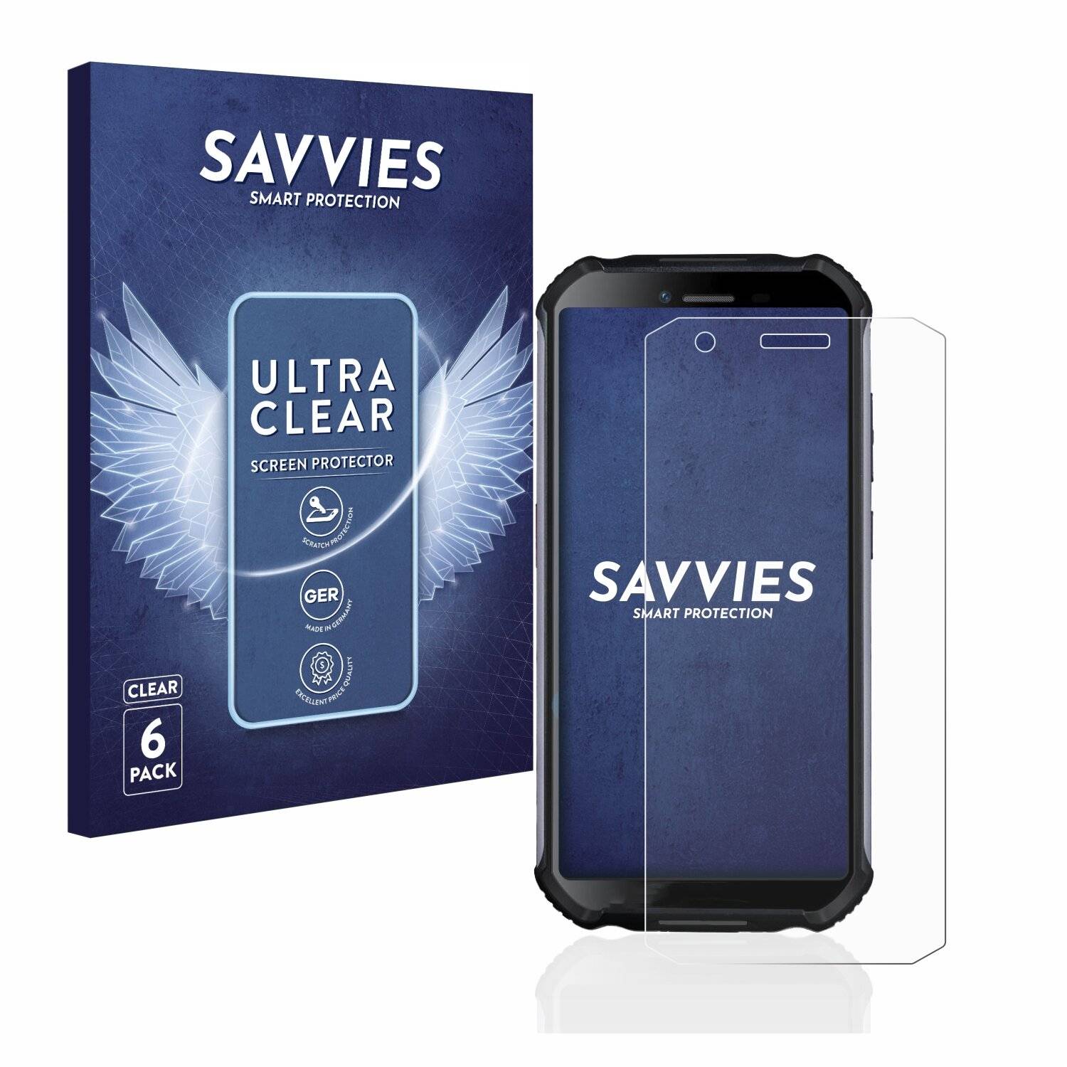 6x Savvies SU75 Displayschutzfolie für Doogee