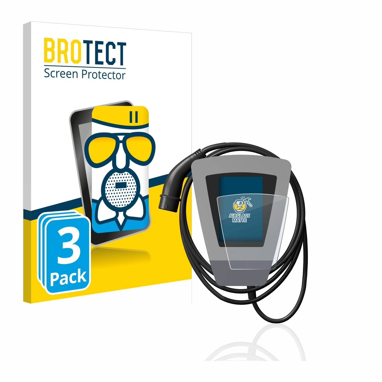 3x BROTECT AirGlass Matte Schutzglas Folie für Heidelberg Wallbox Energy Control