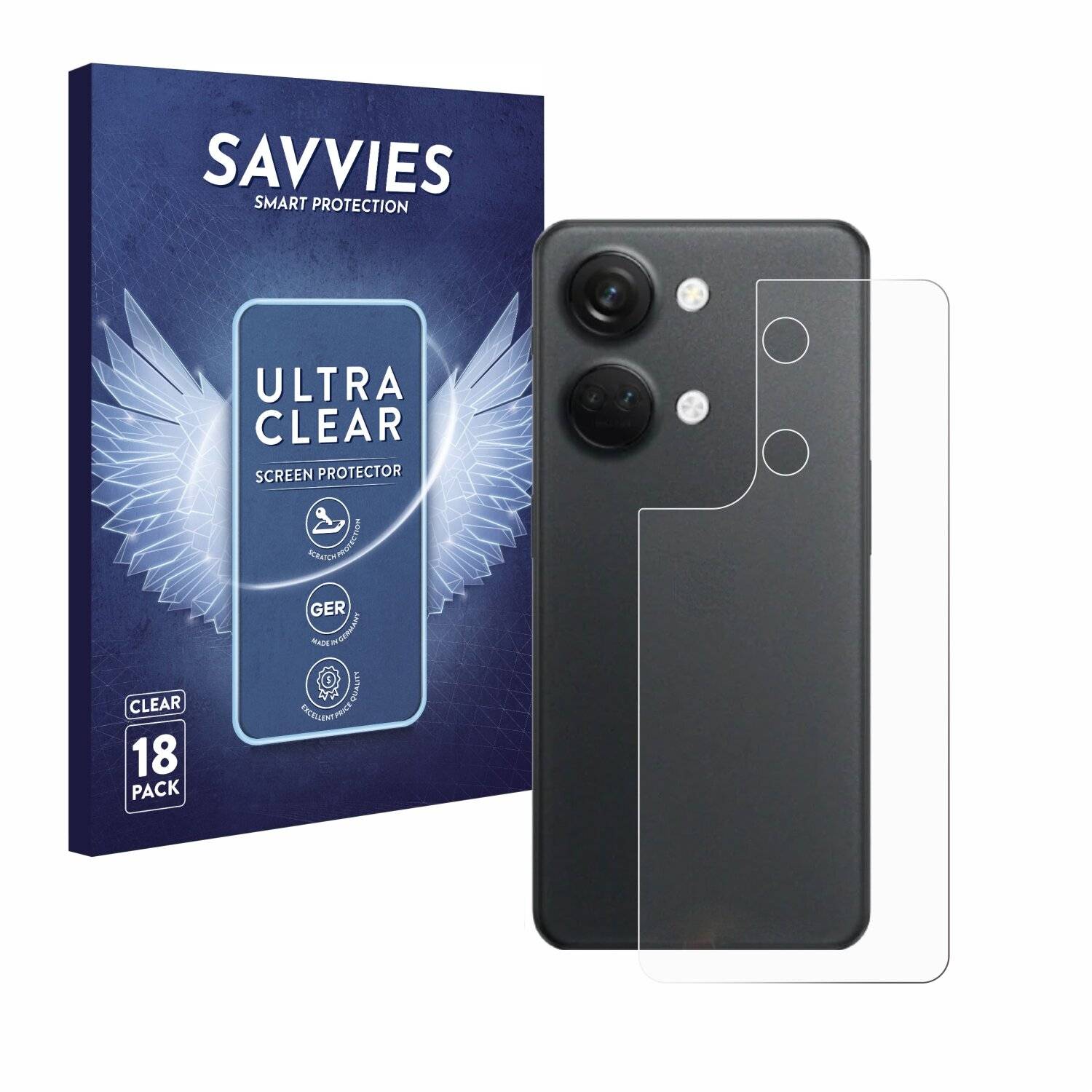 18x Savvies SU75 Displayschutzfolie für OnePlus Nord 3 5G