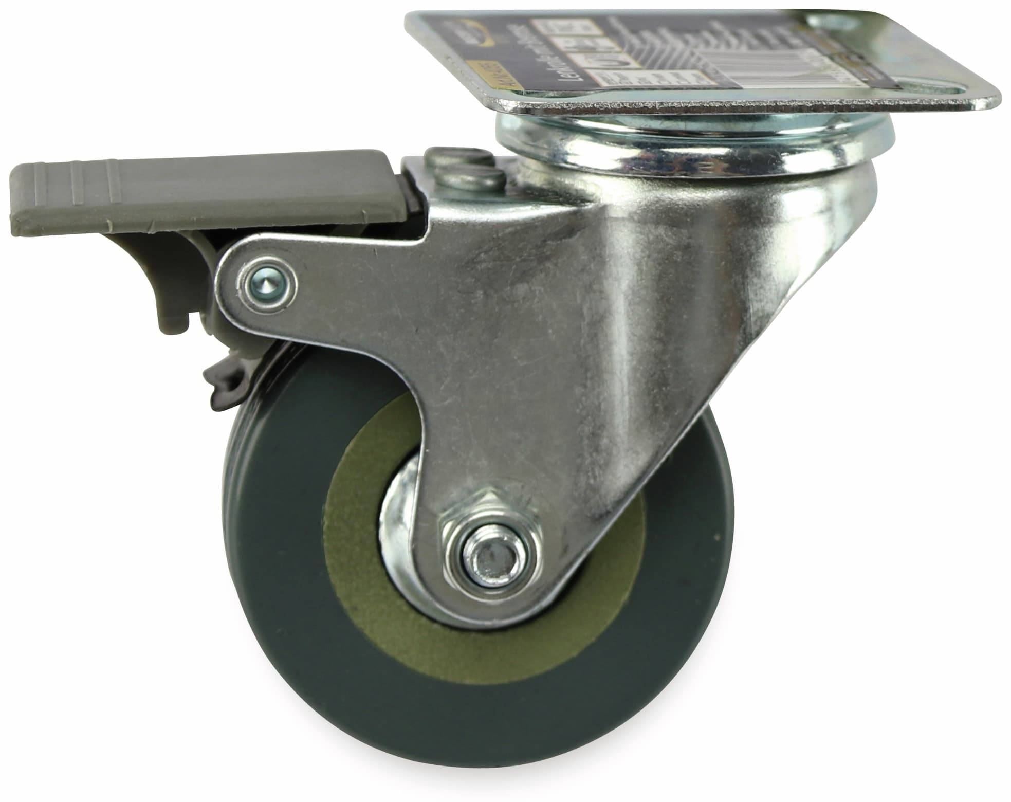 MASTERPROOF Lenkrolle Kugelgelagert 4055, PVC, Ø 50 mm, gebremst