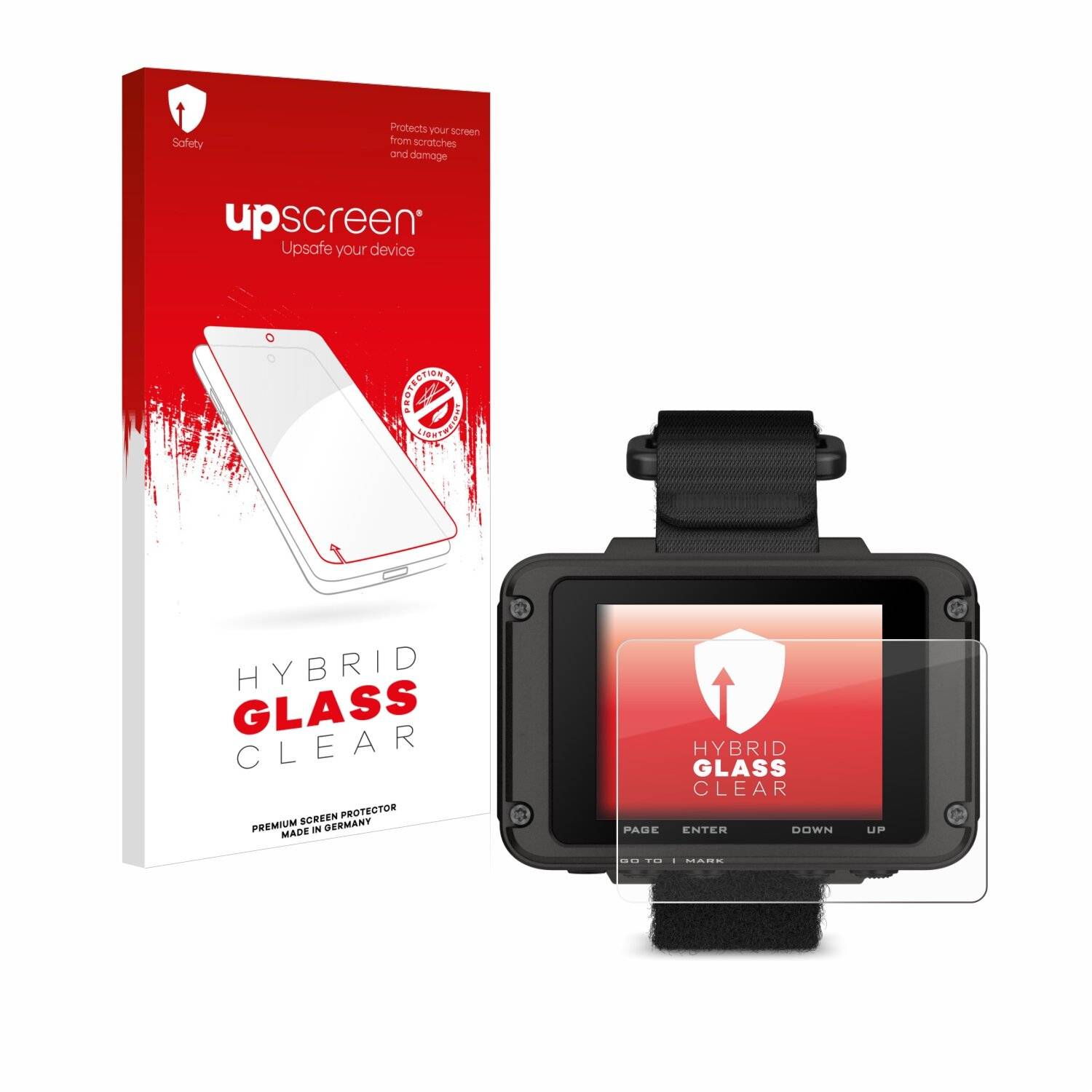upscreen Hybrid Glass Clear Premium Schutzglas Folie für Garmin Foretrex