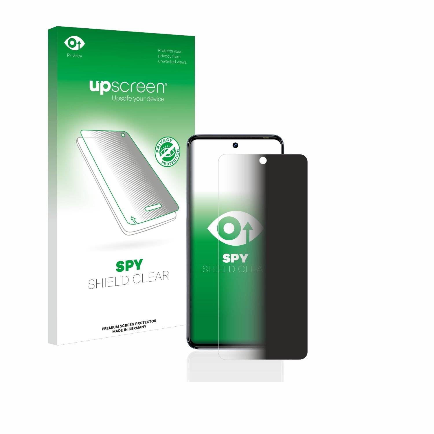 upscreen Spy Shield Clear Premium Blickschutzfolie für Tecno Camon 20 Pro