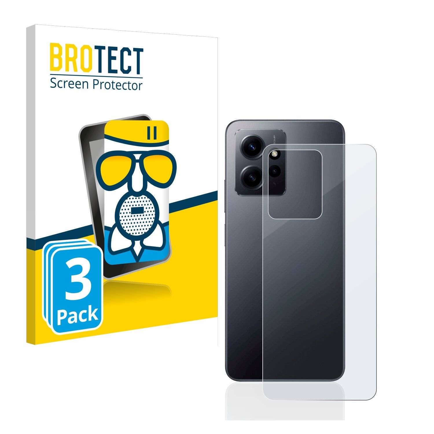 3x BROTECT AirGlass Matte Schutzglas Folie für Xiaomi Redmi Note 12 4G