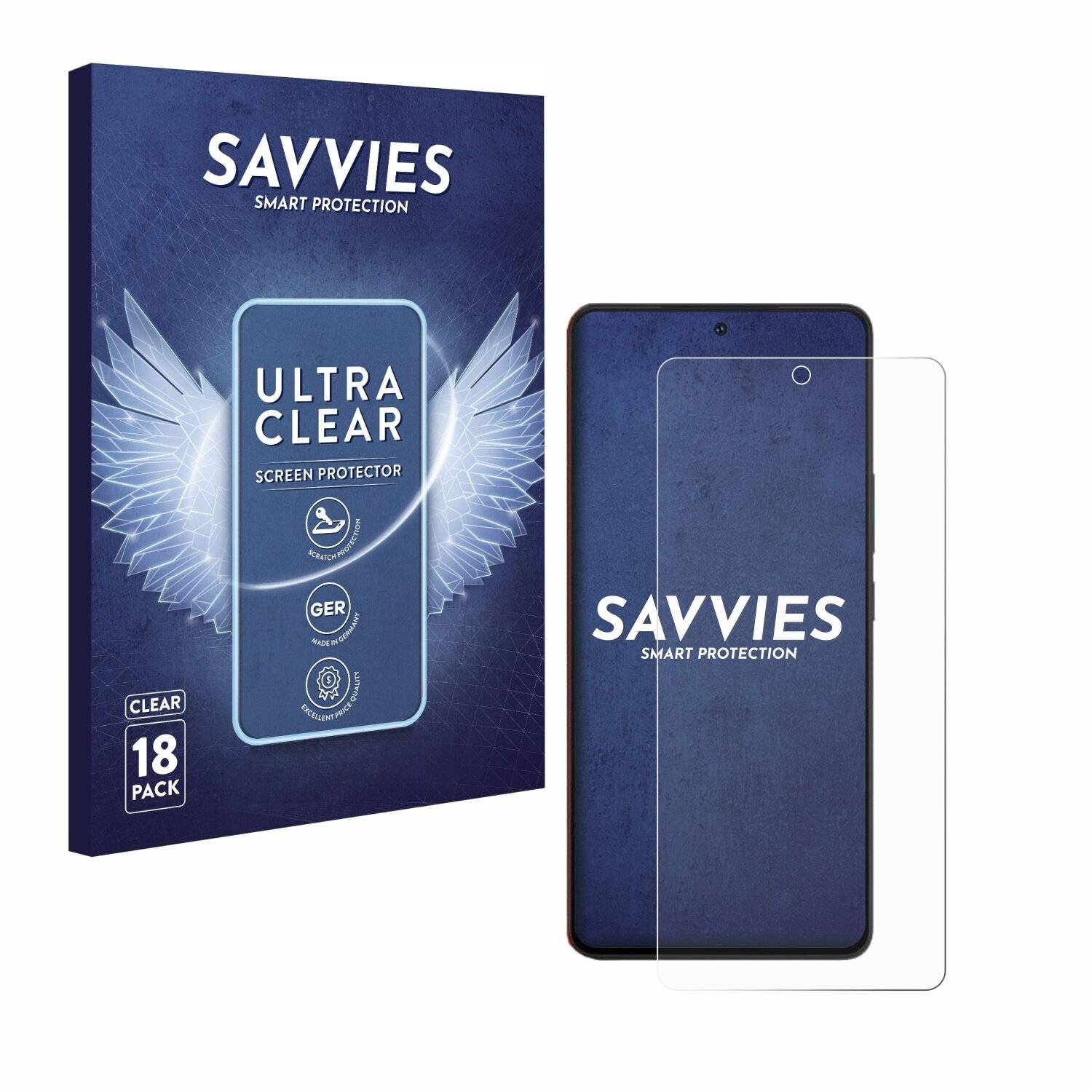 18x Savvies SU75 Displayschutzfolie für vivo iQOO Neo